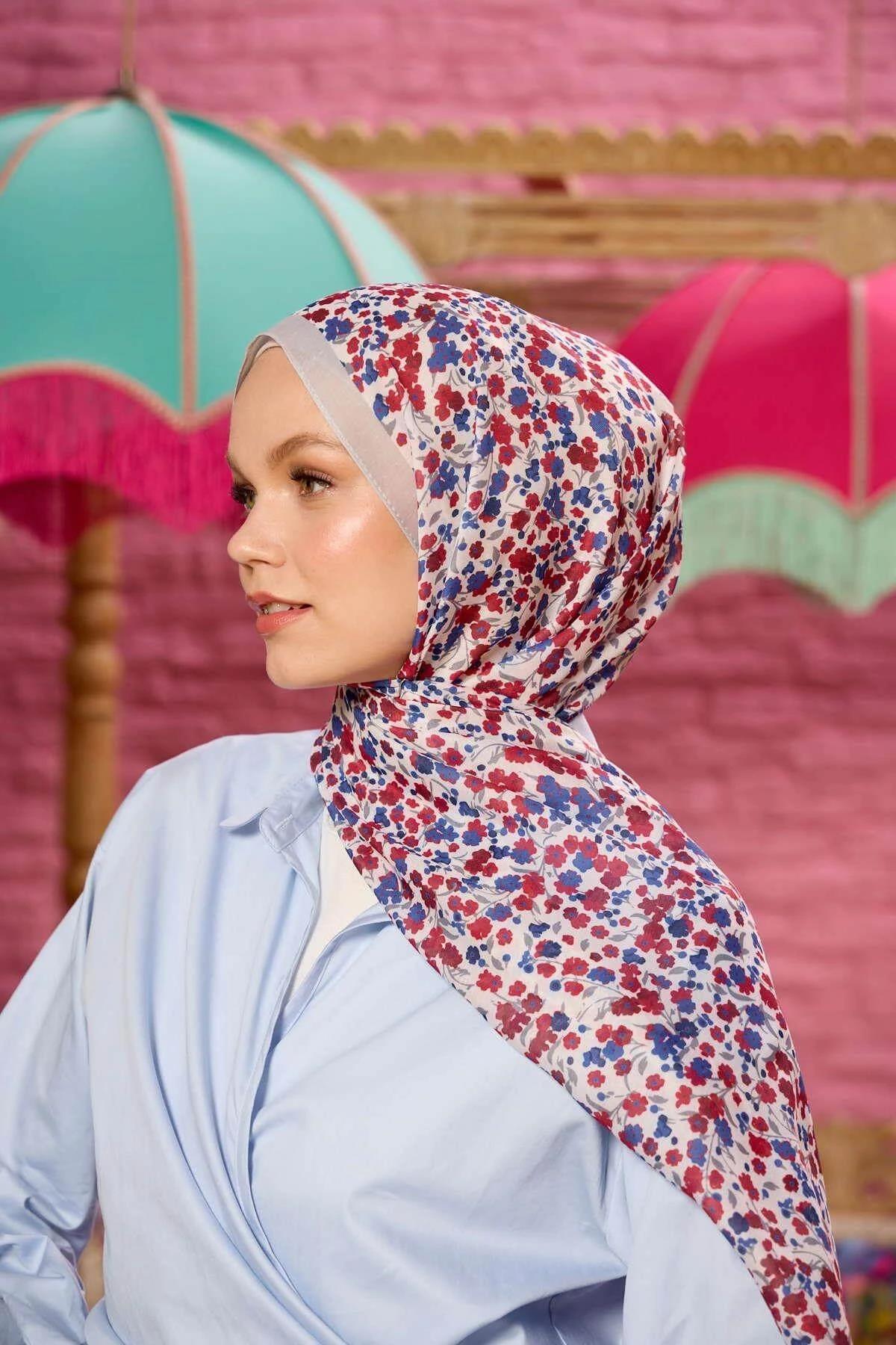 Marrakech Koleksiyon Soft Şal Gri Krımızı 3046-23