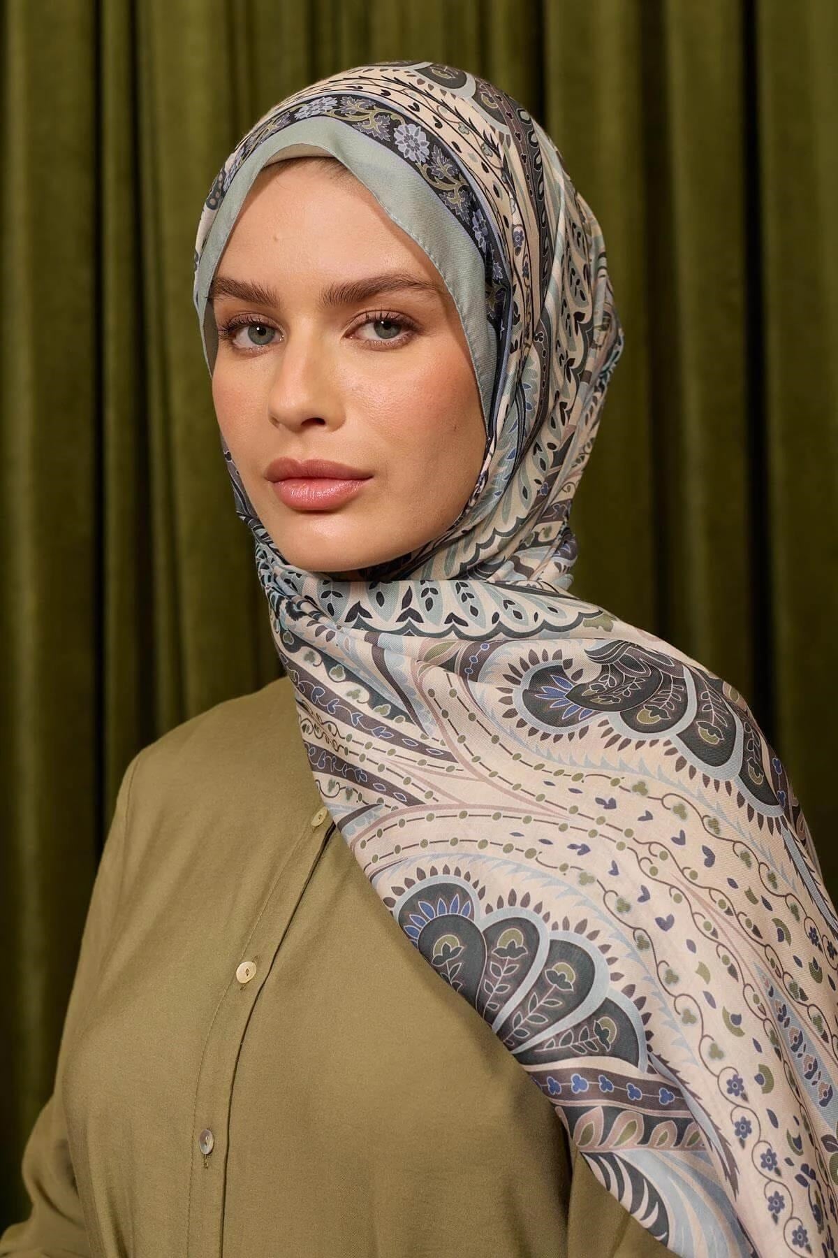 Marrakech Koleksiyon Soft Şal Krem Kahve 3047-01