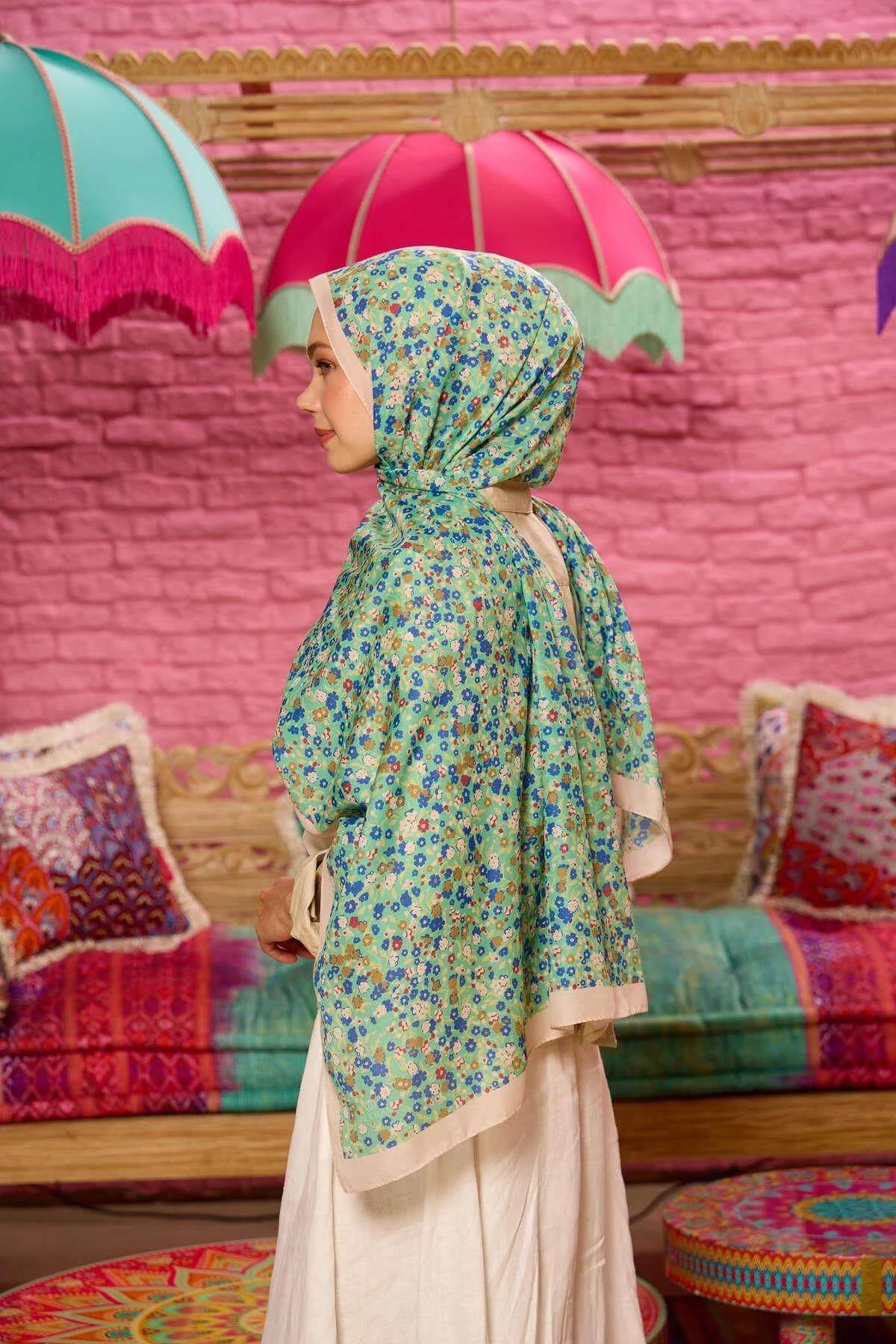 Marrakech Koleksiyon Soft Şal Mint Yeşili Sax 3046-12
