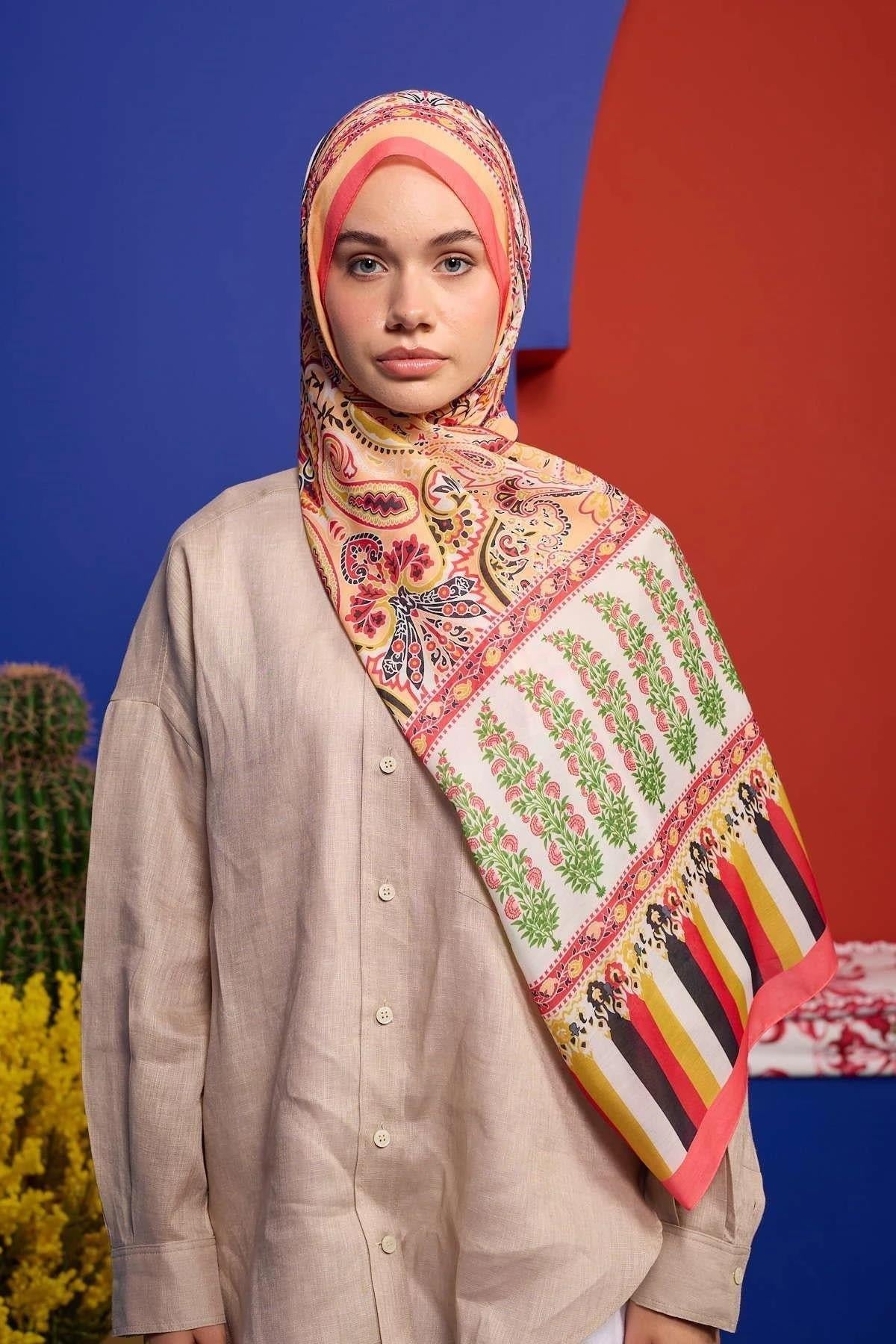 Marrakech Koleksiyon Soft Şal Pembe Şeftali 3049-01