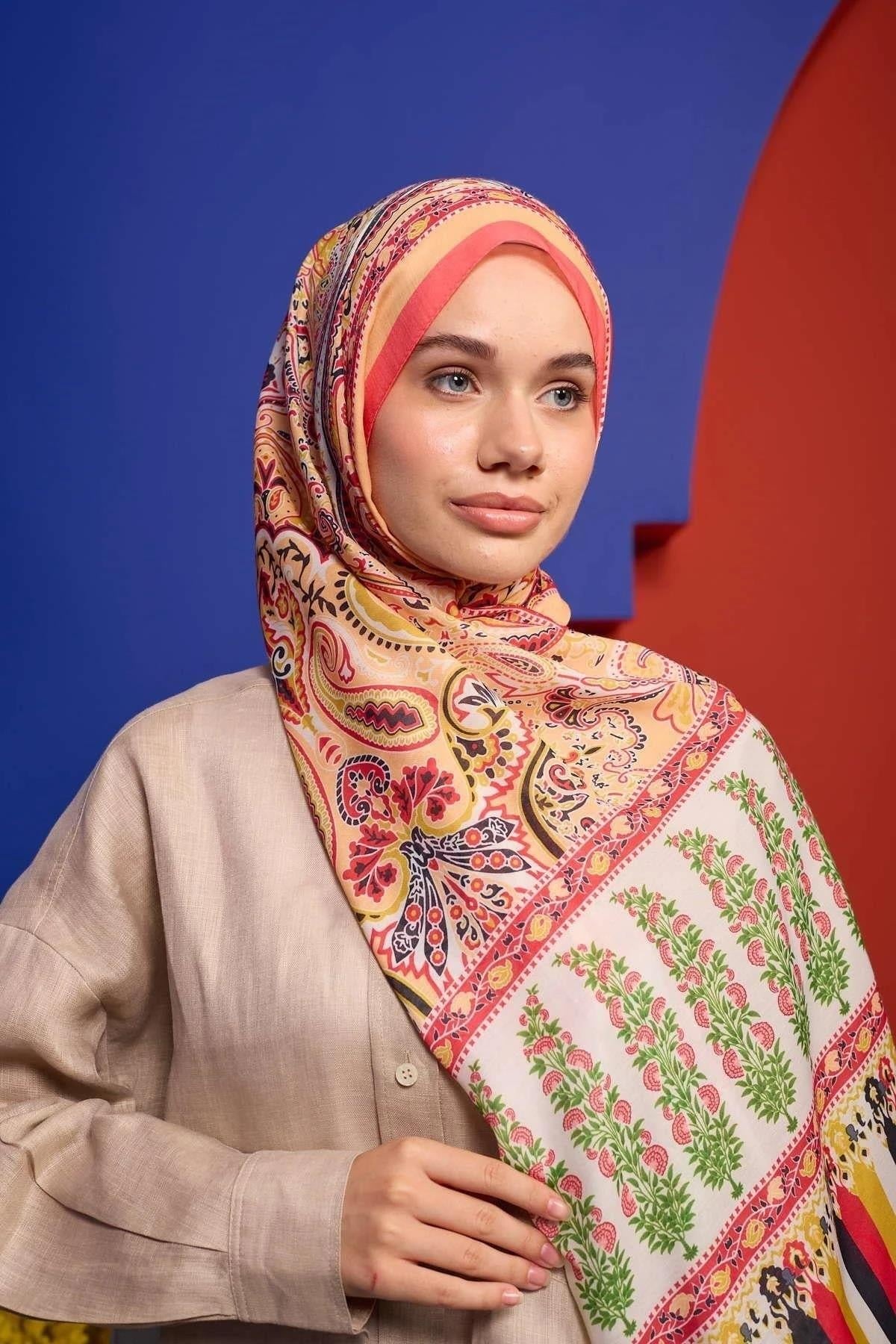 Marrakech Koleksiyon Soft Şal Pembe Şeftali 3049-01
