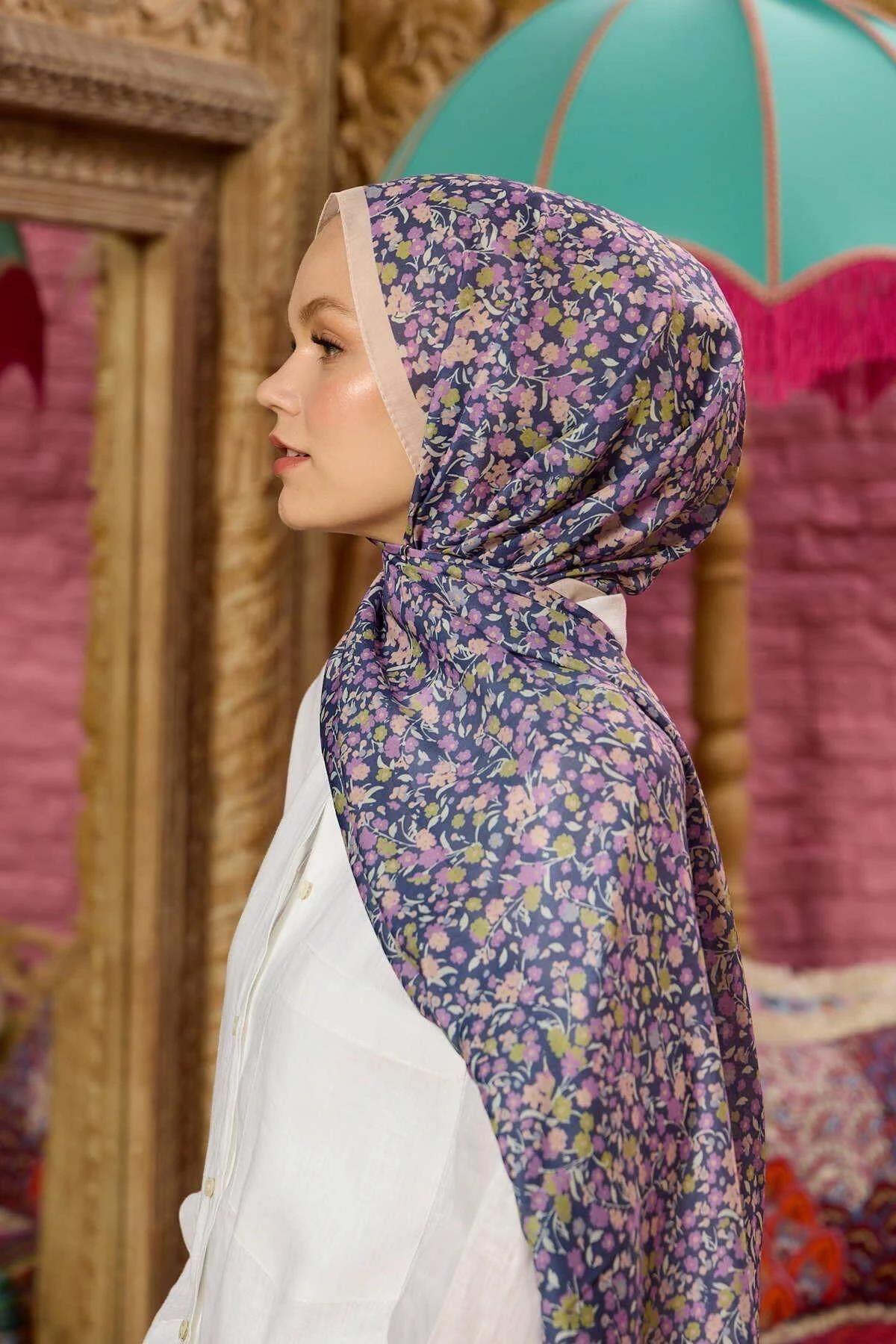 Marrakech Koleksiyon Soft Şal Pudra Mor 3046-08