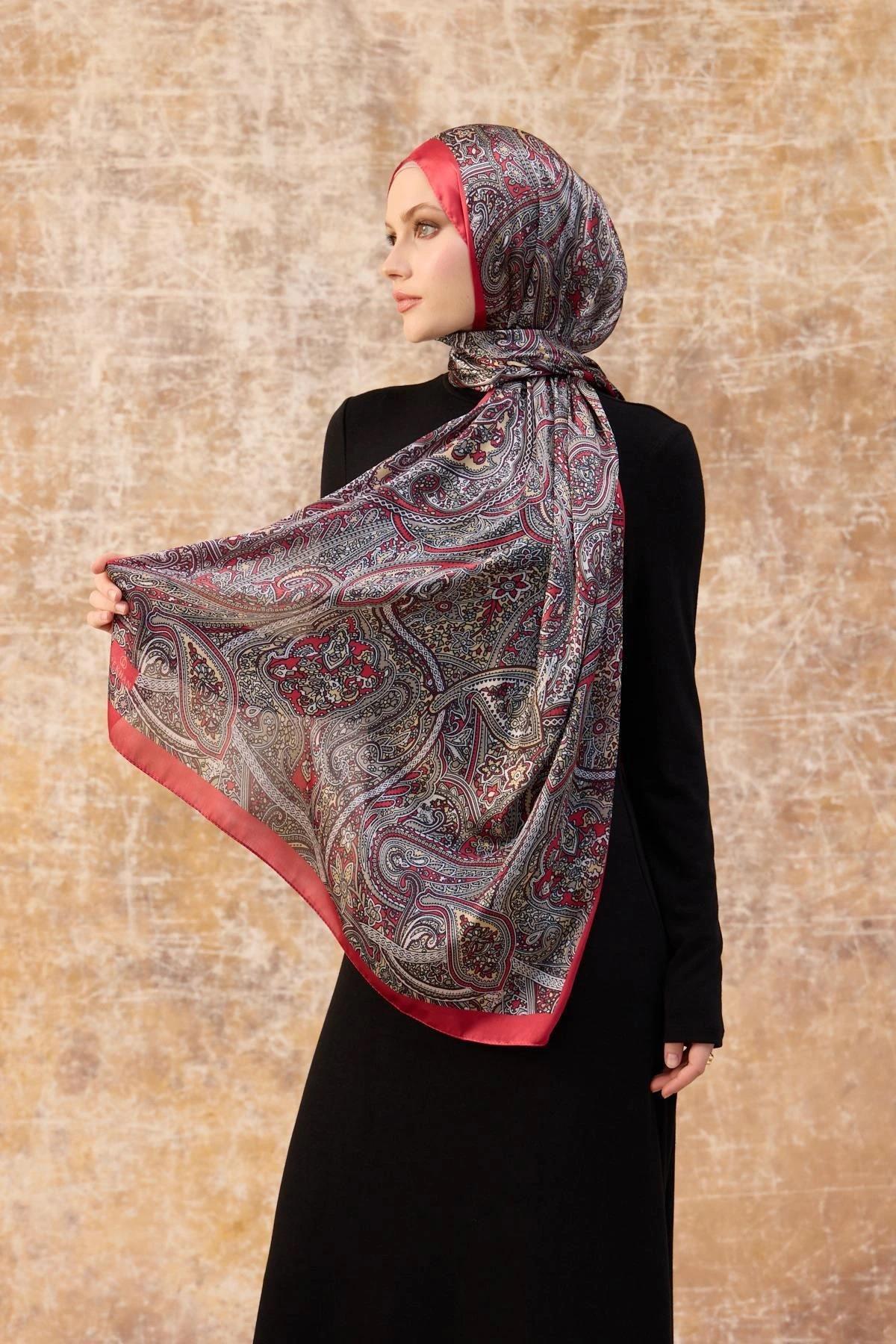 Mercan Hint Vual Şal - 5003-08