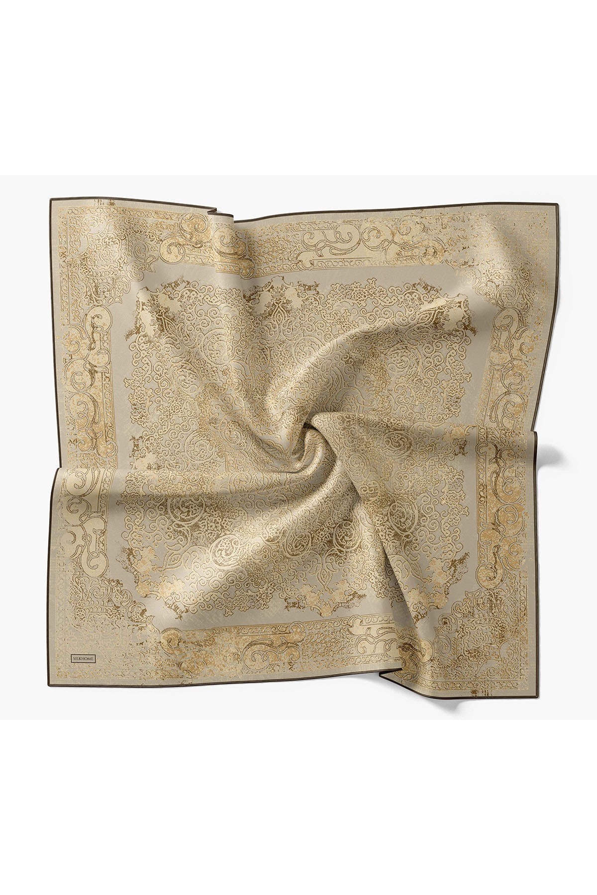 Monare Eşarp Etnik Motif Bej 90x90