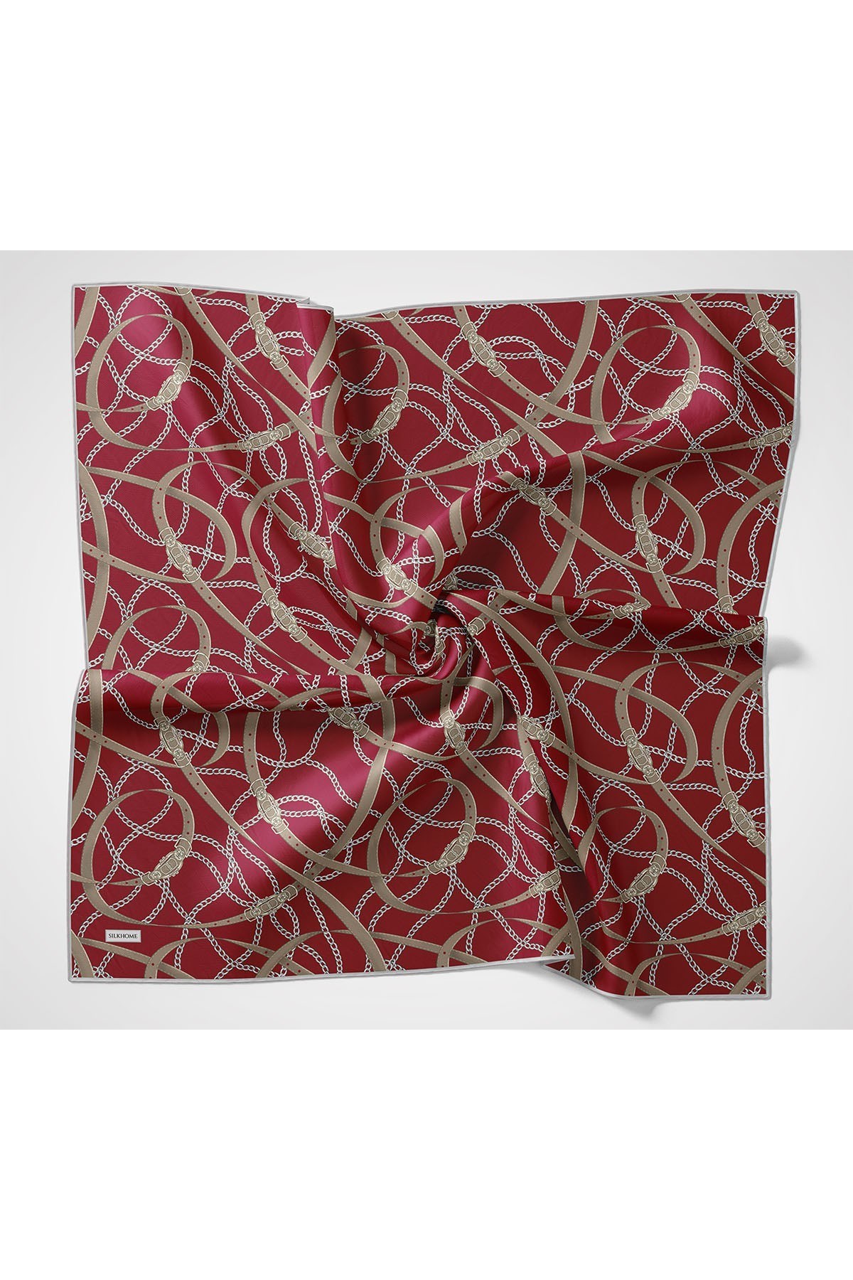 Monare Eşarp Kemer Bordo 90x90