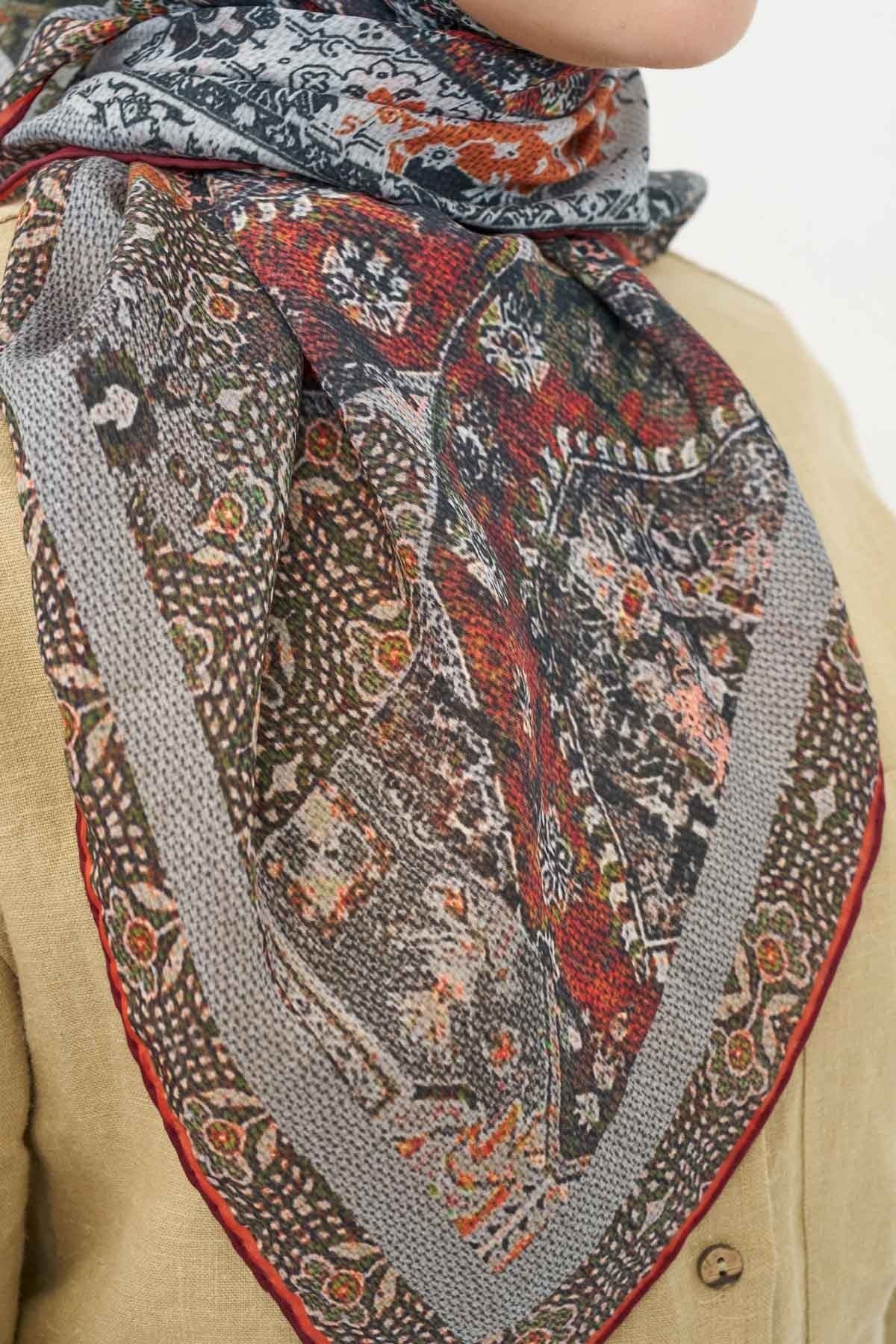 Monare Eşarp Modern Gri 90x90