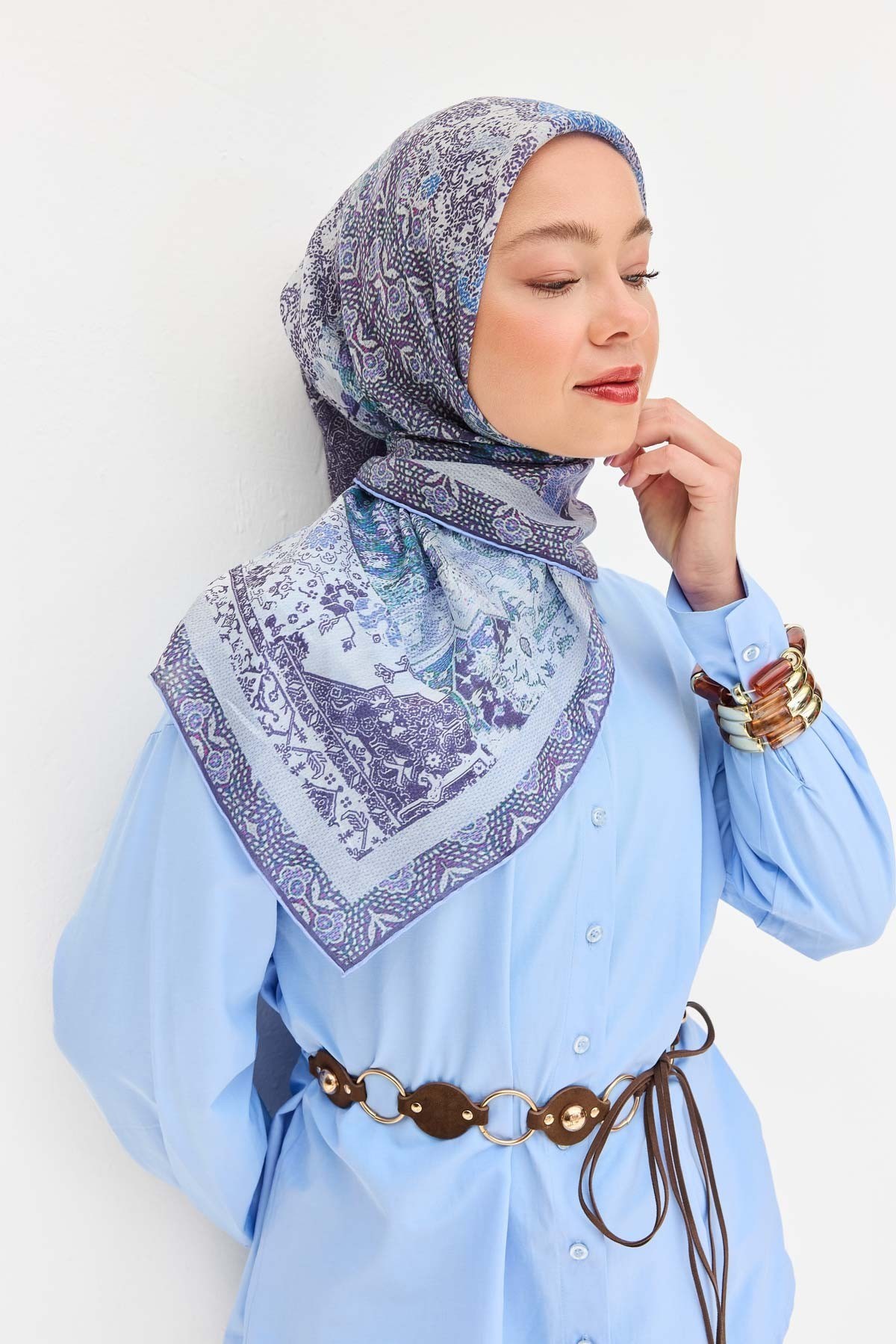Monare Eşarp Modern Lila 90x90