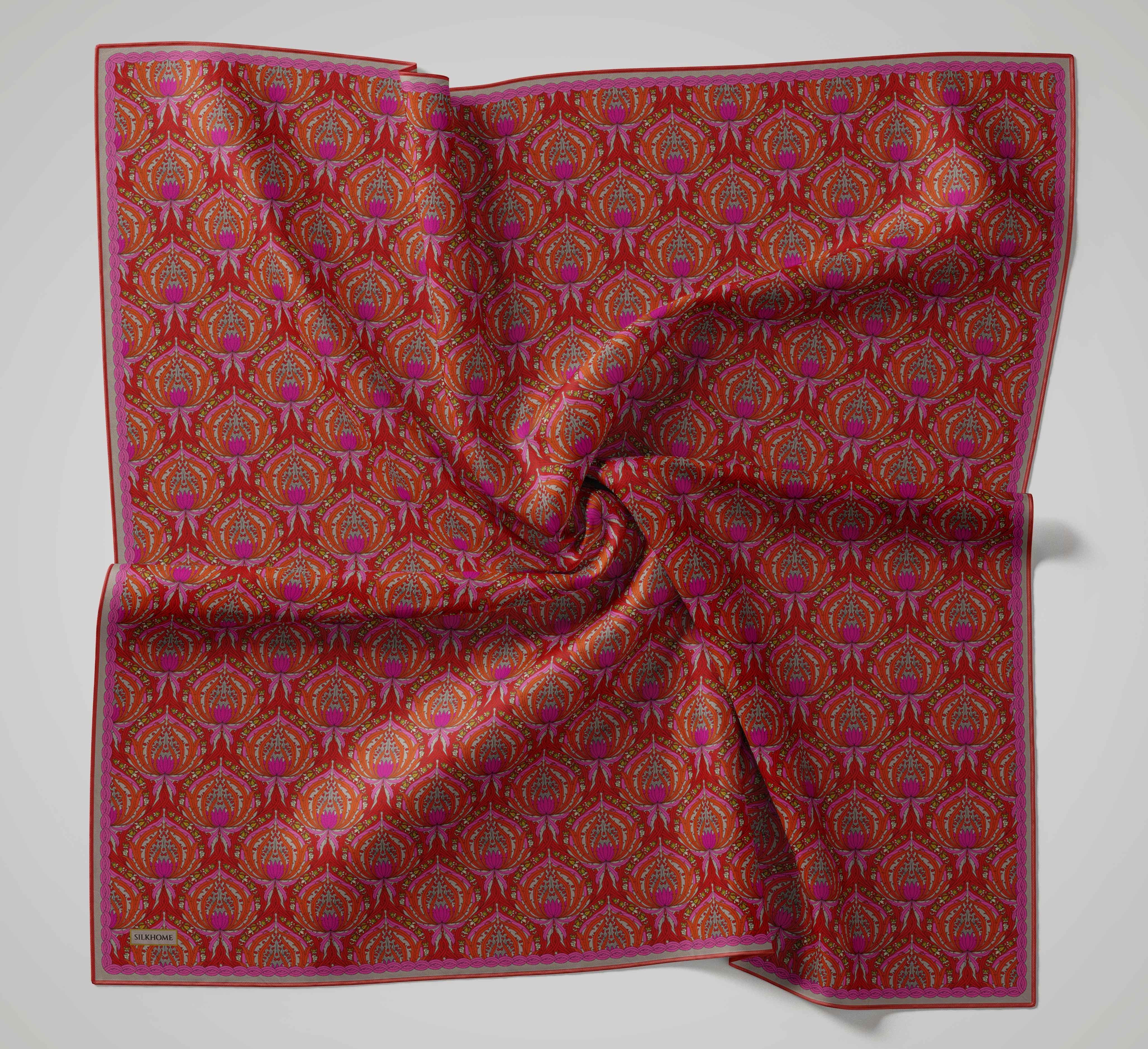Monare Eşarp Tomurcuk Kırmızı 90x90