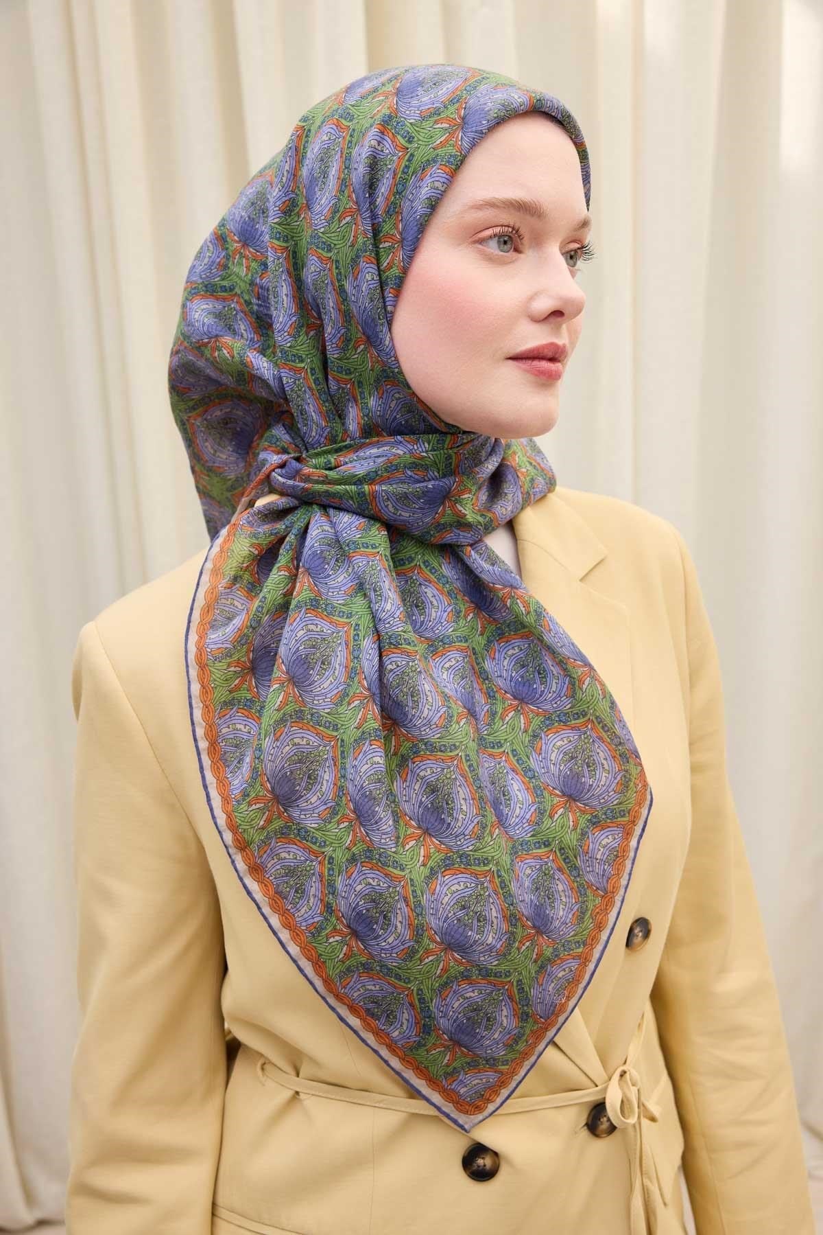 Monare Eşarp Tomurcuk Lila 90x90