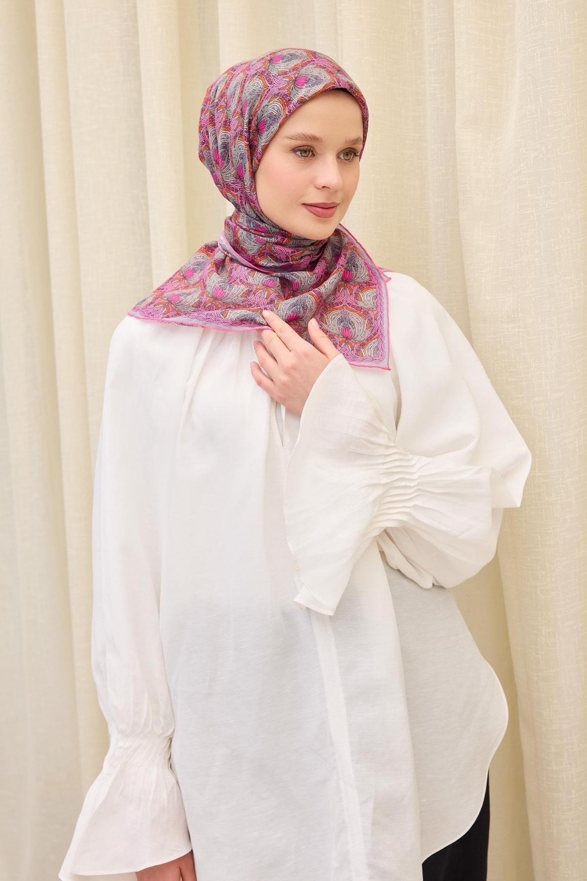 Monare Eşarp Tomurcuk Pembe 90x90