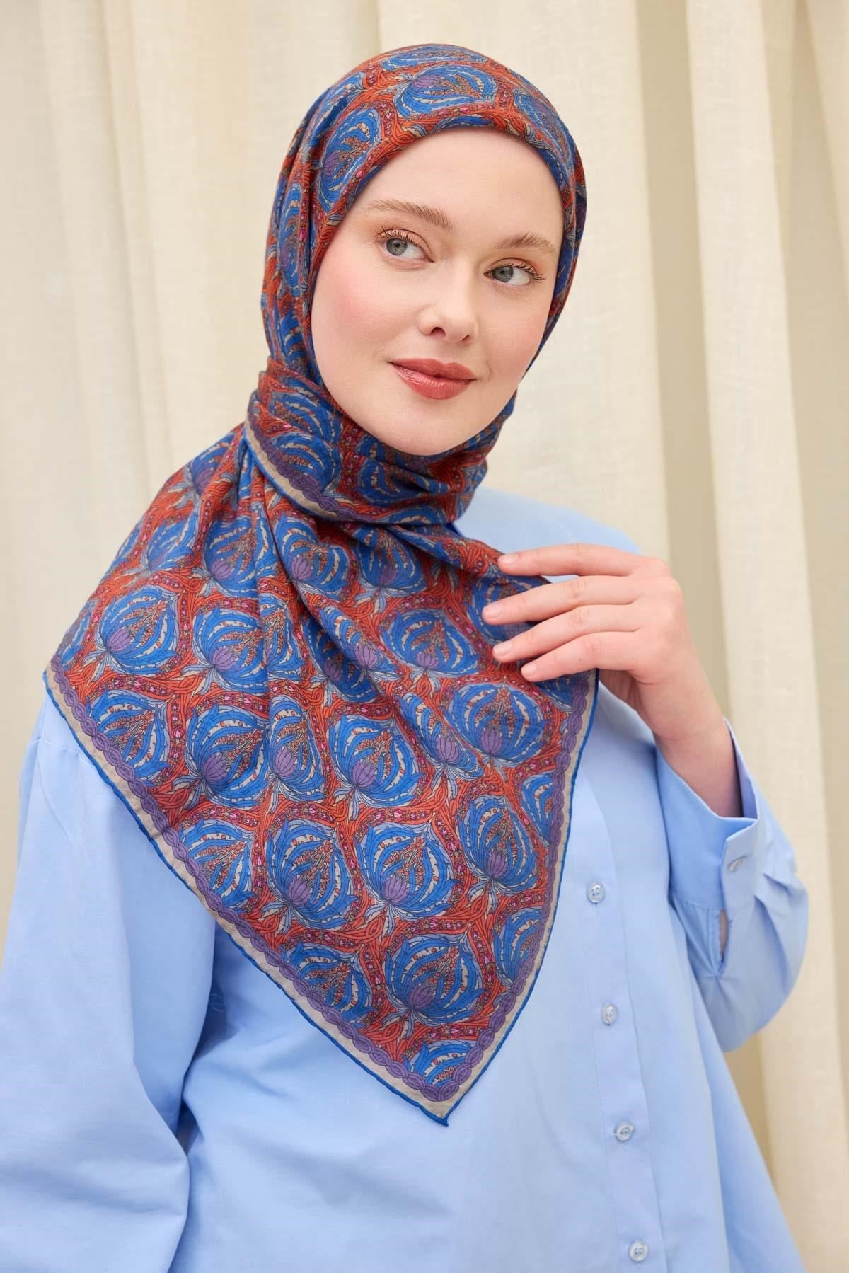 Monare Eşarp Tomurcuk Turuncu 90x90