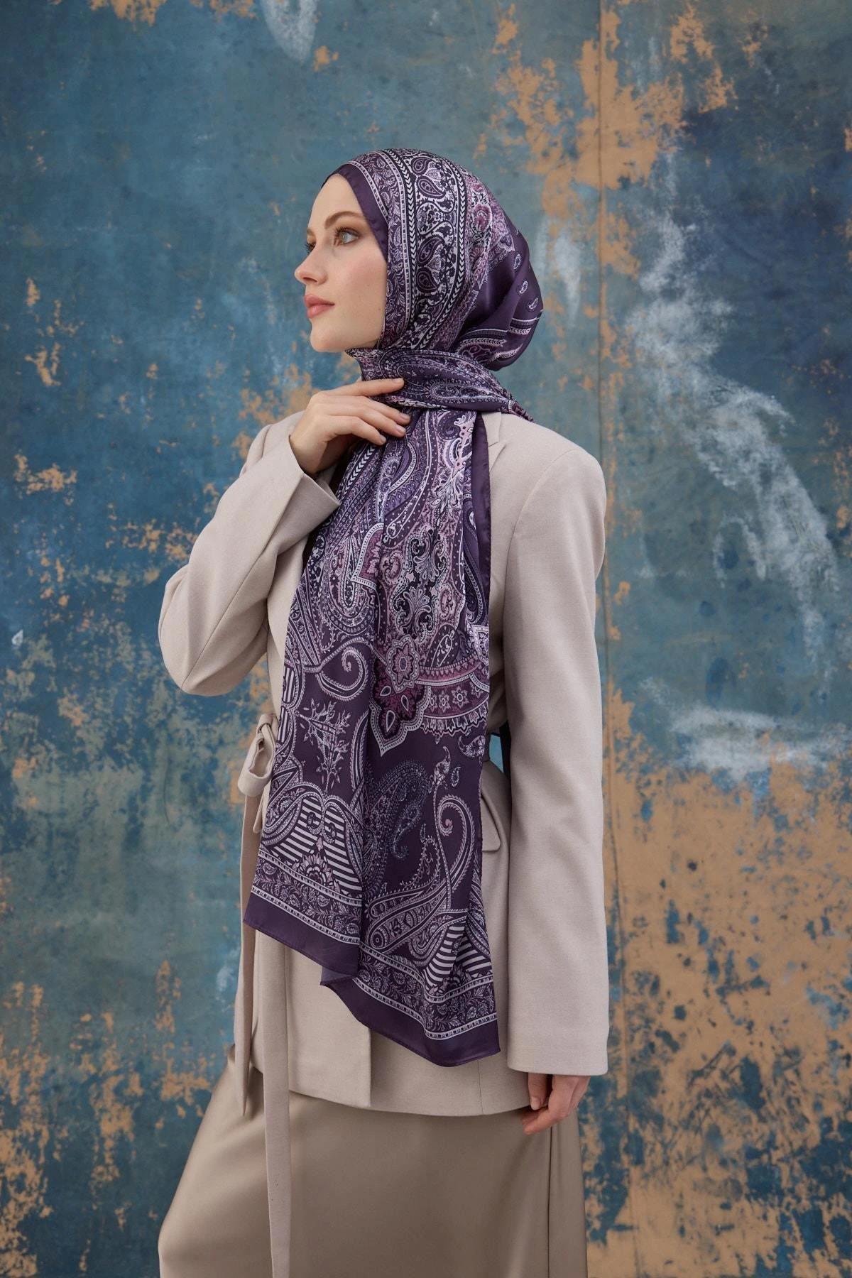 Mor Hint Vual Şal - 5008-02