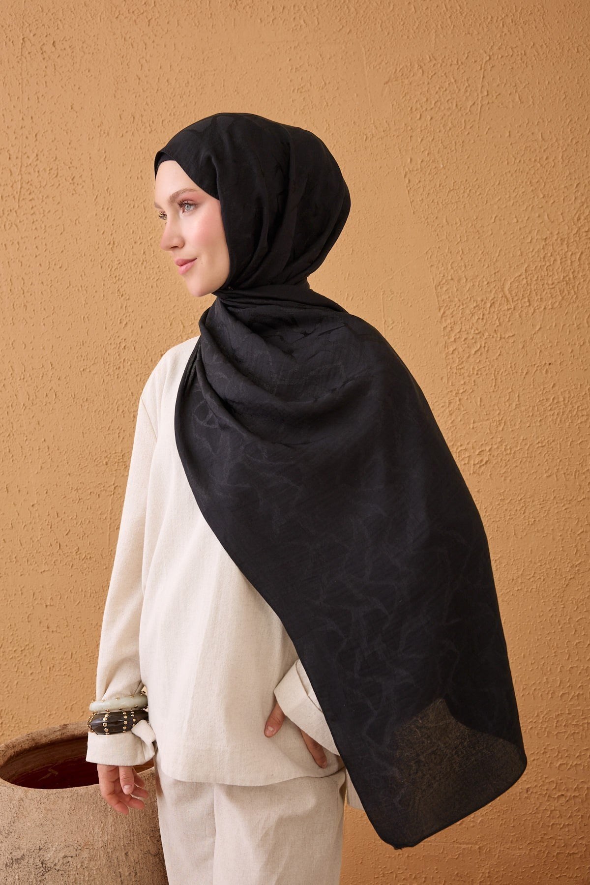 Naia Pamuk Şal Aris Siyah