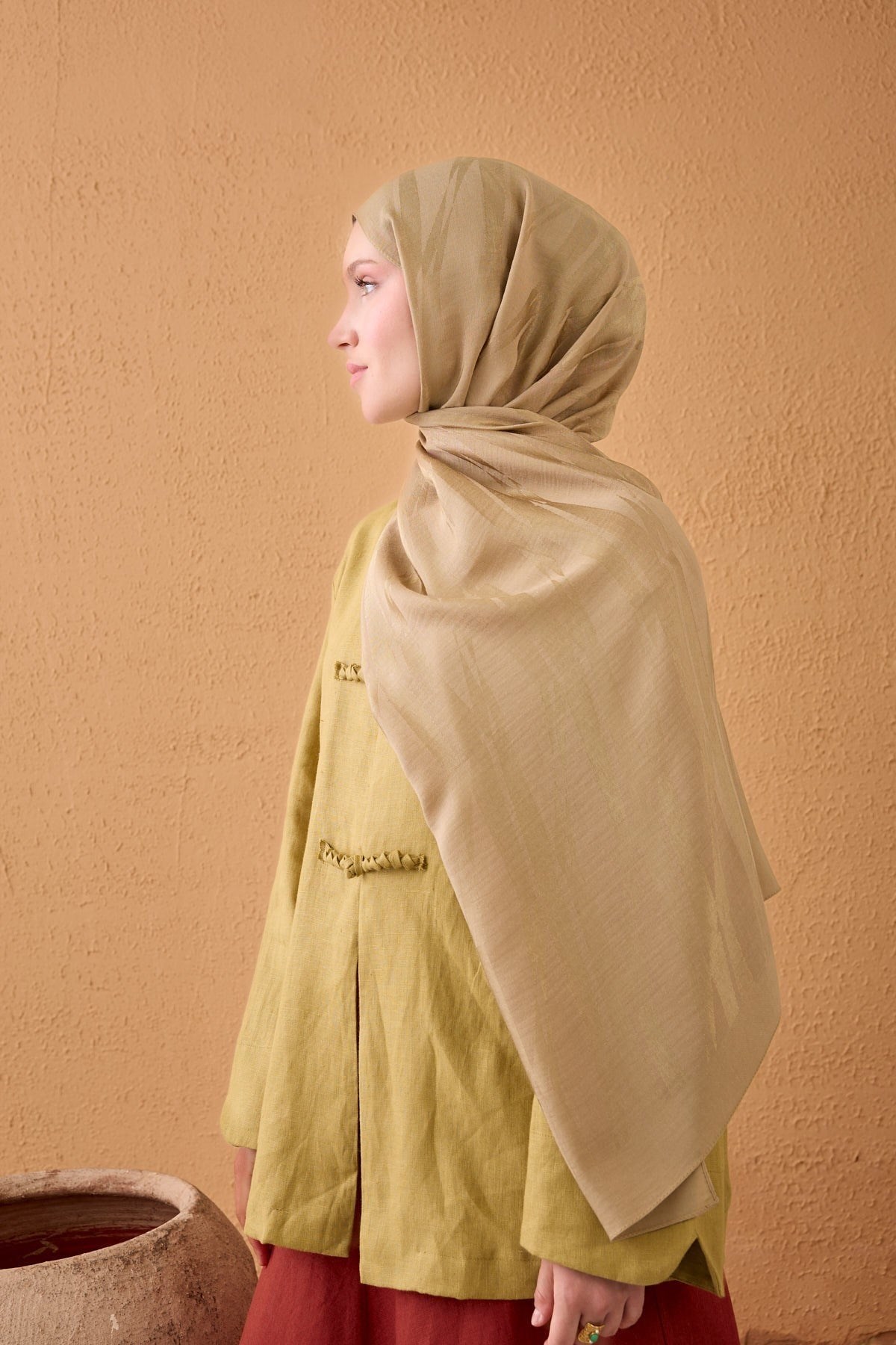 Naia Pamuk Şal Lyra Camel