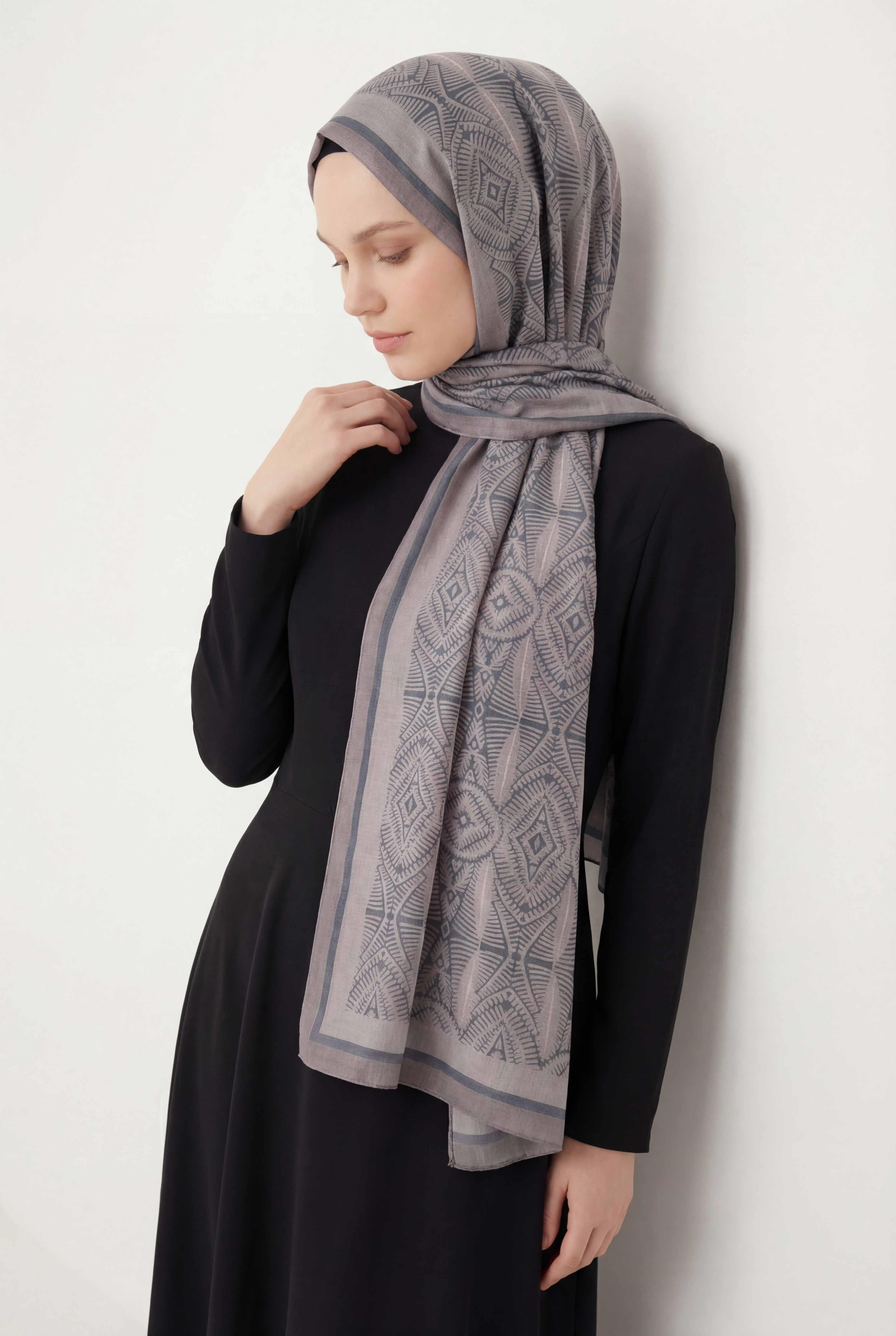 Nature Desen Soluk Lila 75X195 Soft Şal