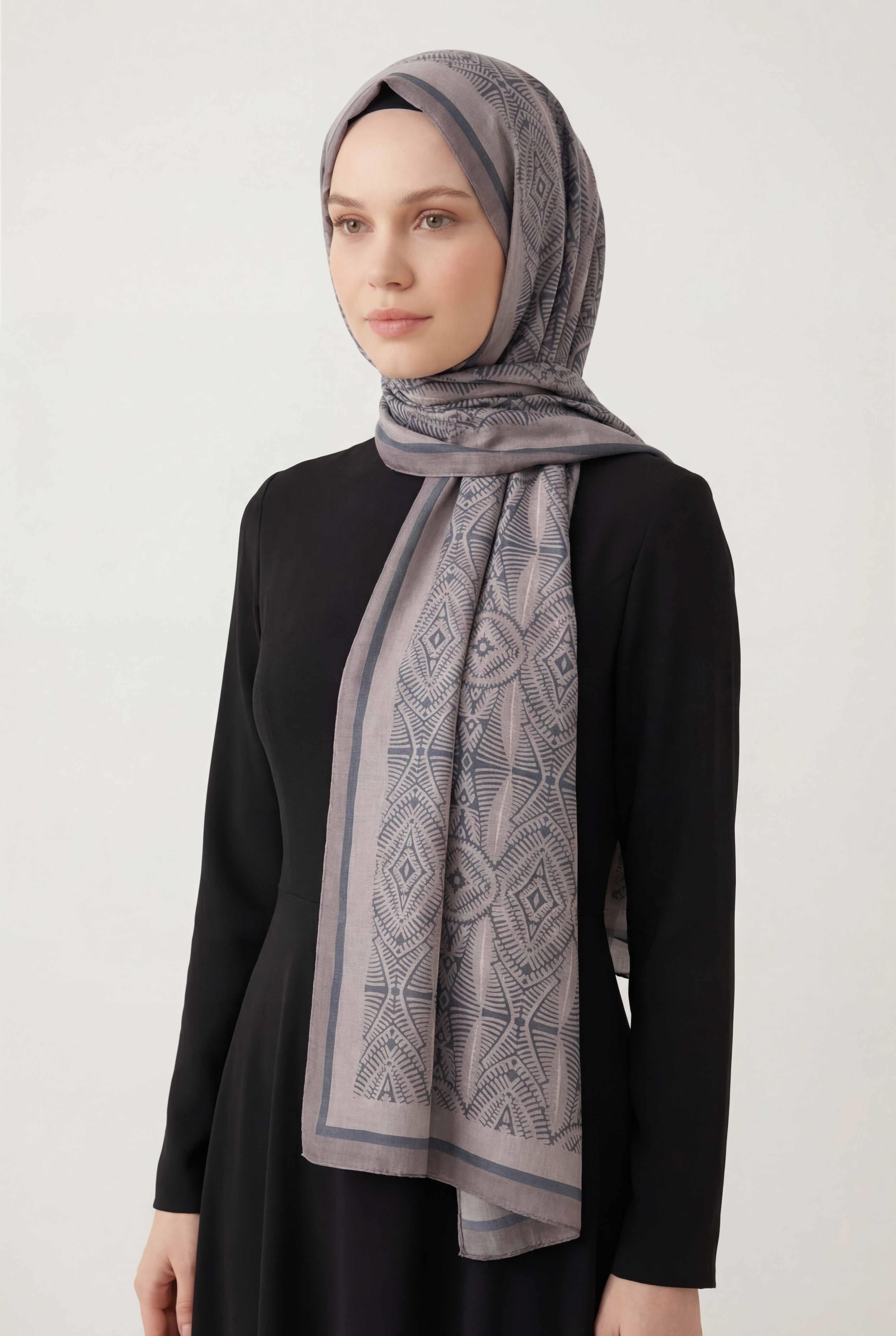 Nature Desen Soluk Lila 75X195 Soft Şal