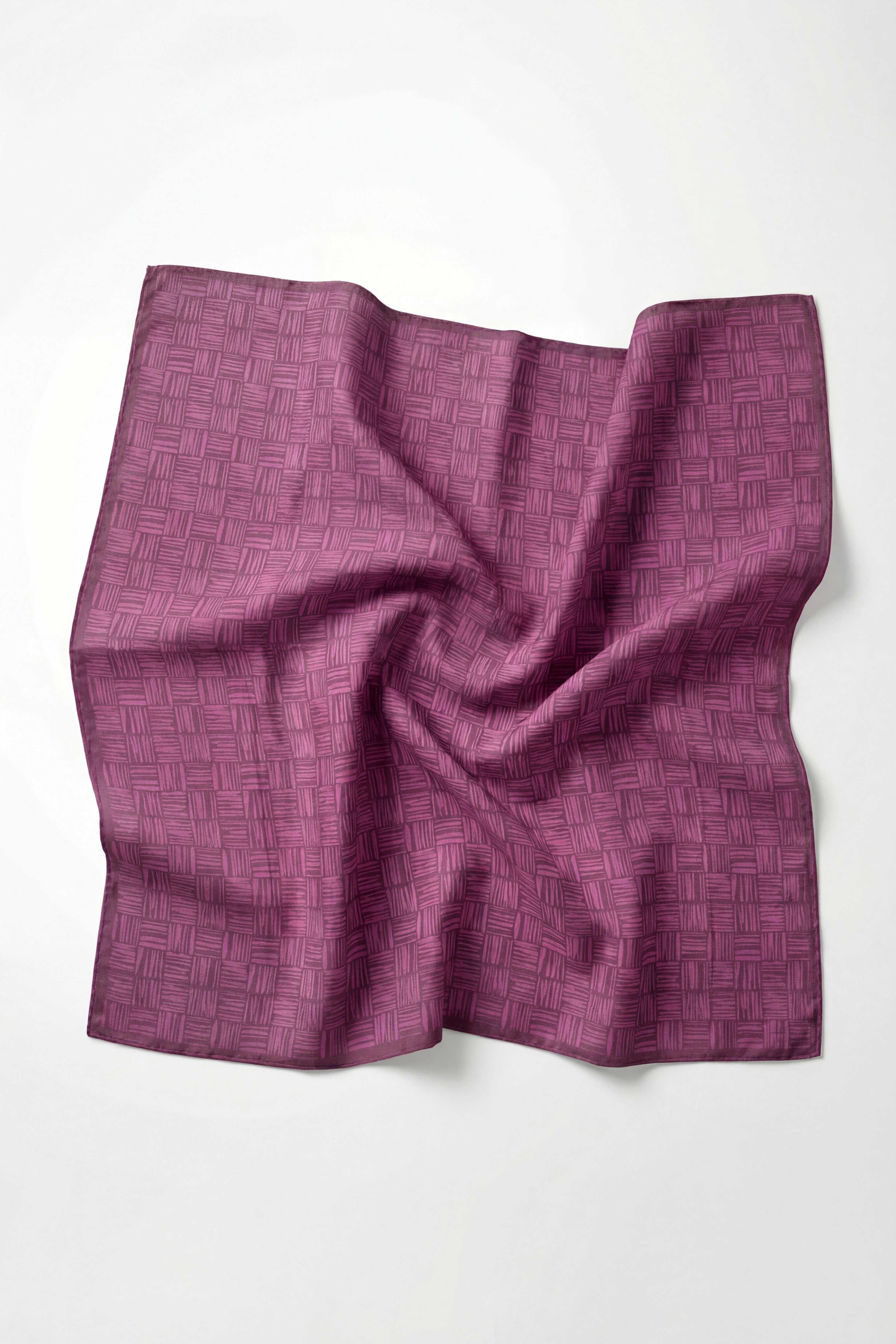 Pamuk Karışımlı Soft Eşarp Çizgi Desen Eflatun 90x90