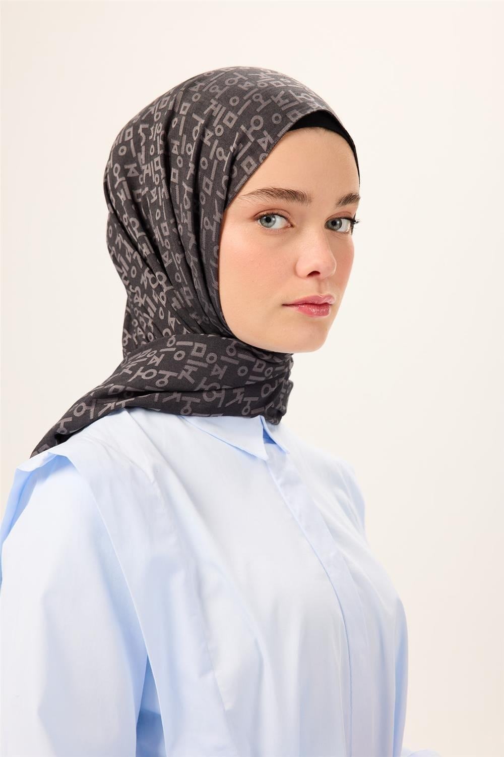 Pamuk Polyester Liva Şal Füme Dokulu Nefes Alan 90x200
