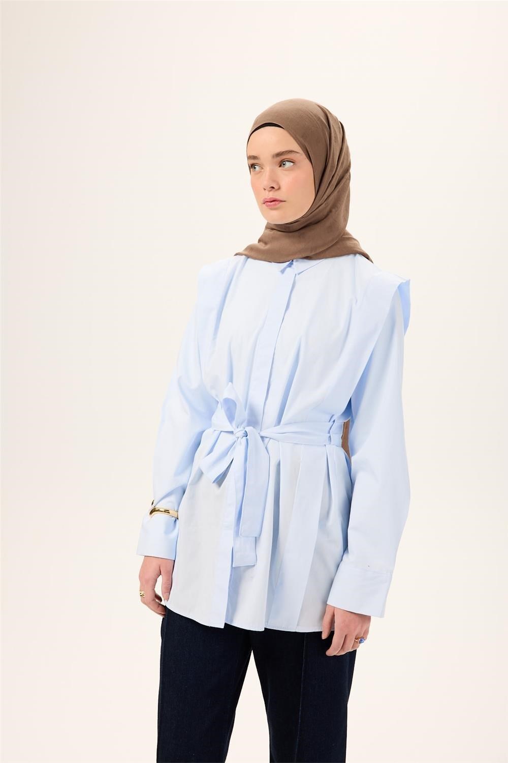 Pamuk Polyester Liva Şal Koyu Vizon Düz Dokulu Tok Duruşlu 90x200
