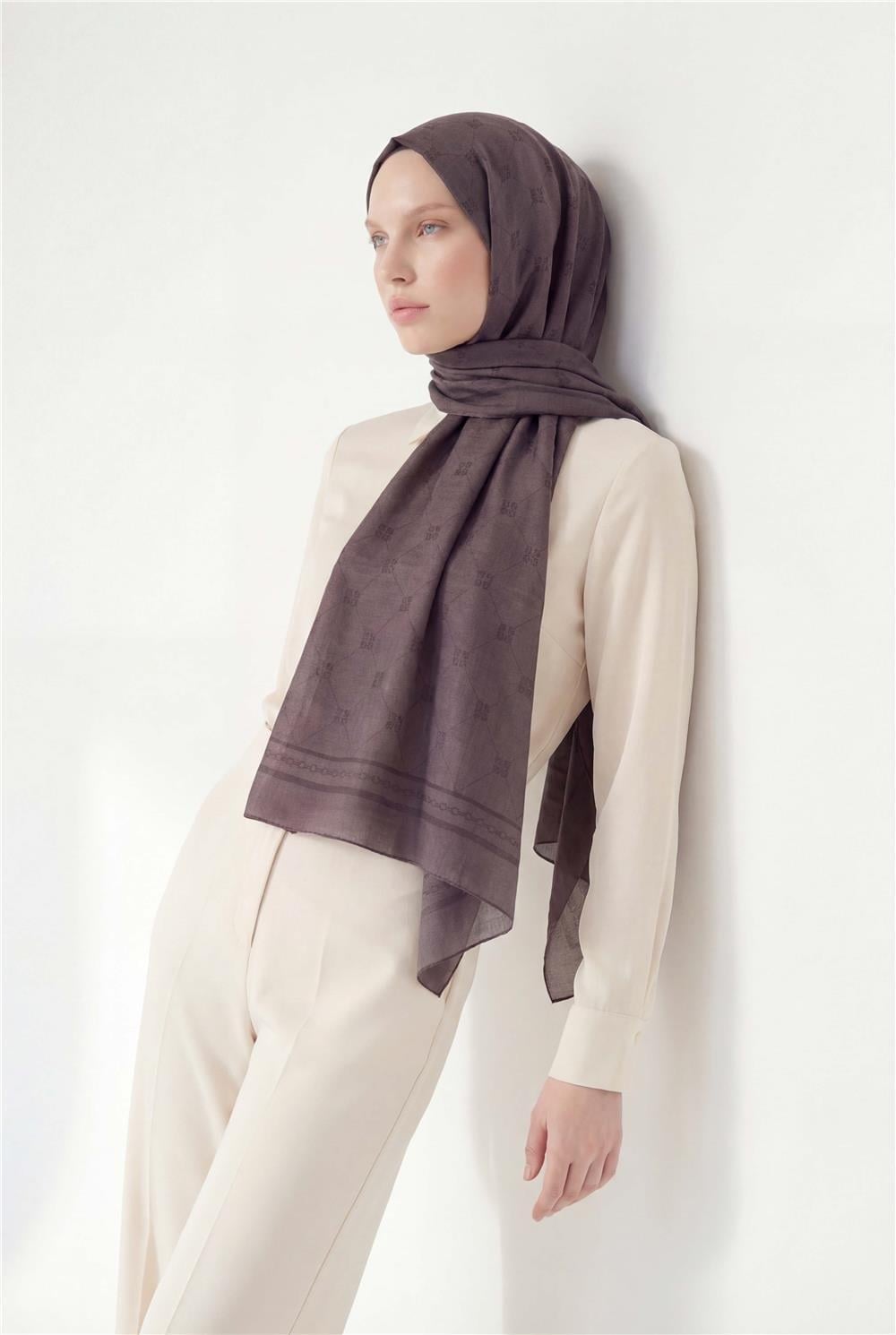 Pamuk Polyester Liva Şal Lavanta Nefes Alan Dokulu 90x200