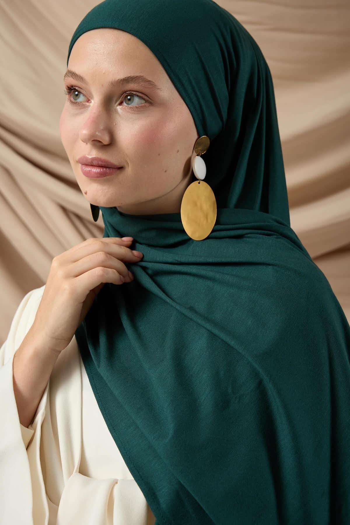 Premium Penye Şal 65002-21 Zümrüt