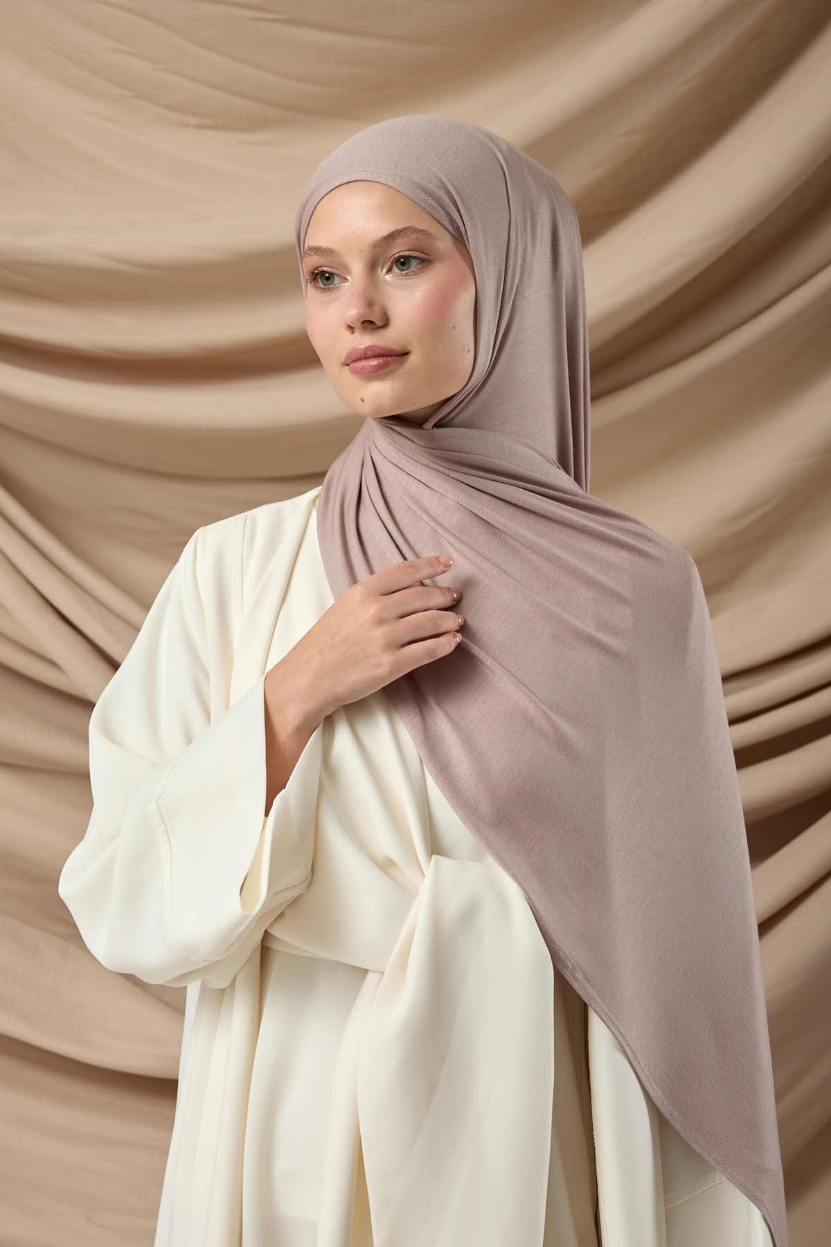 Premium Penye Şal 65002-38 Duman Gülü