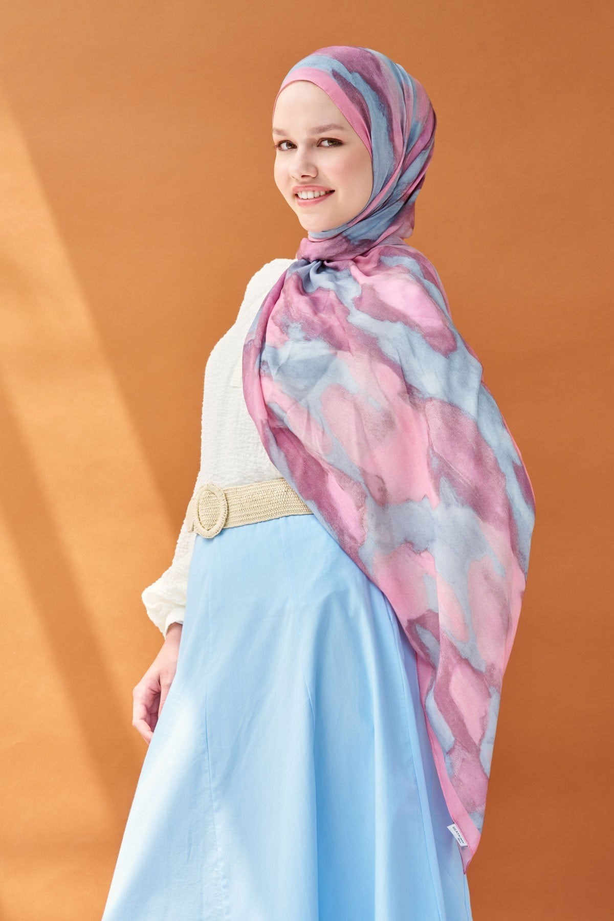Riva Şal Tencel Cloud Pembe