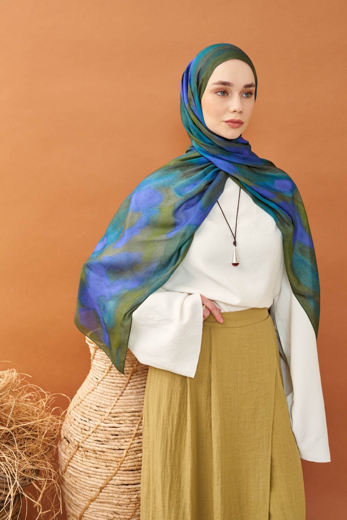 Riva Şal Tencel Cloud Saks