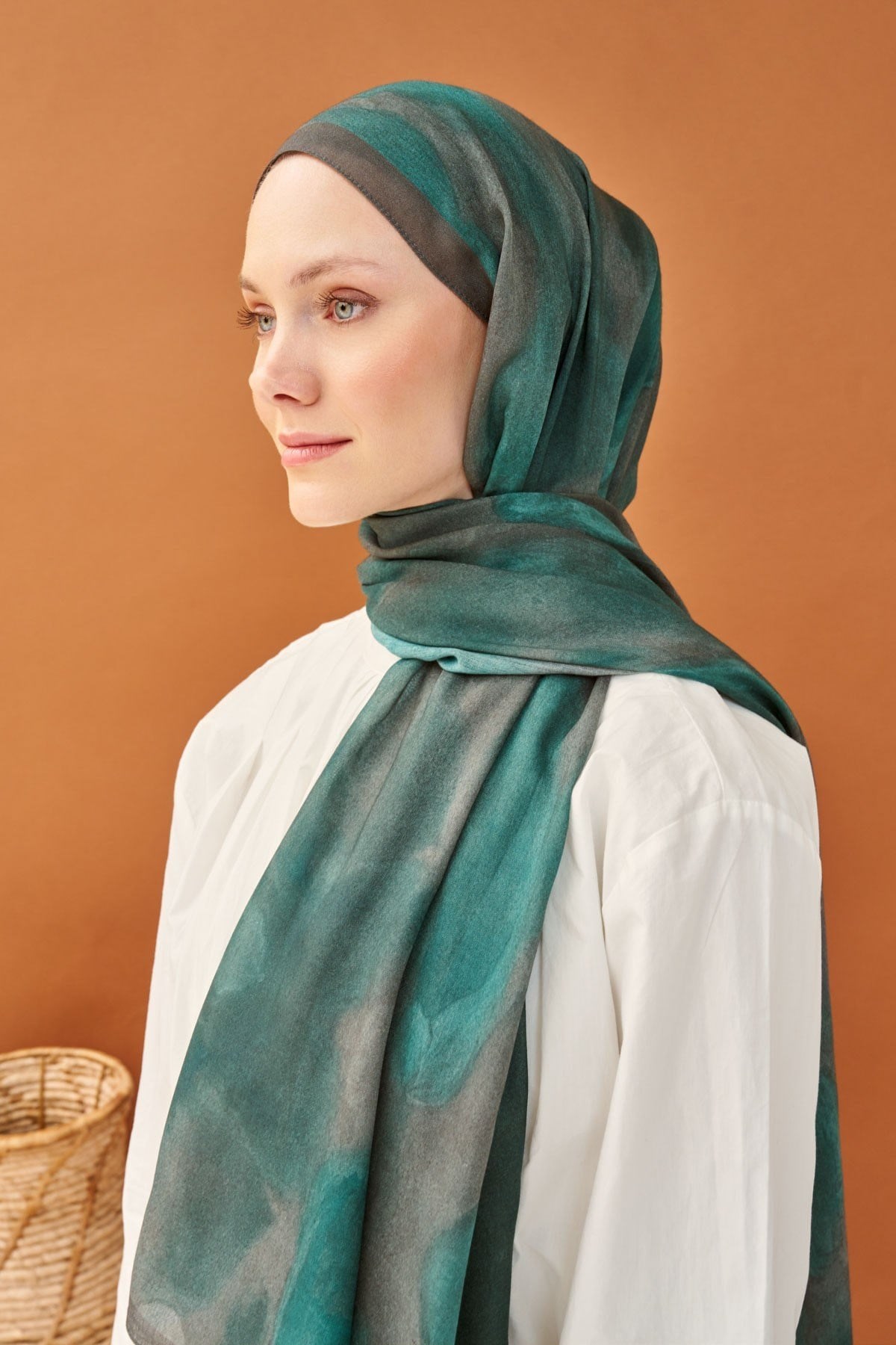 Riva Şal Tencel Cloud Yeşil