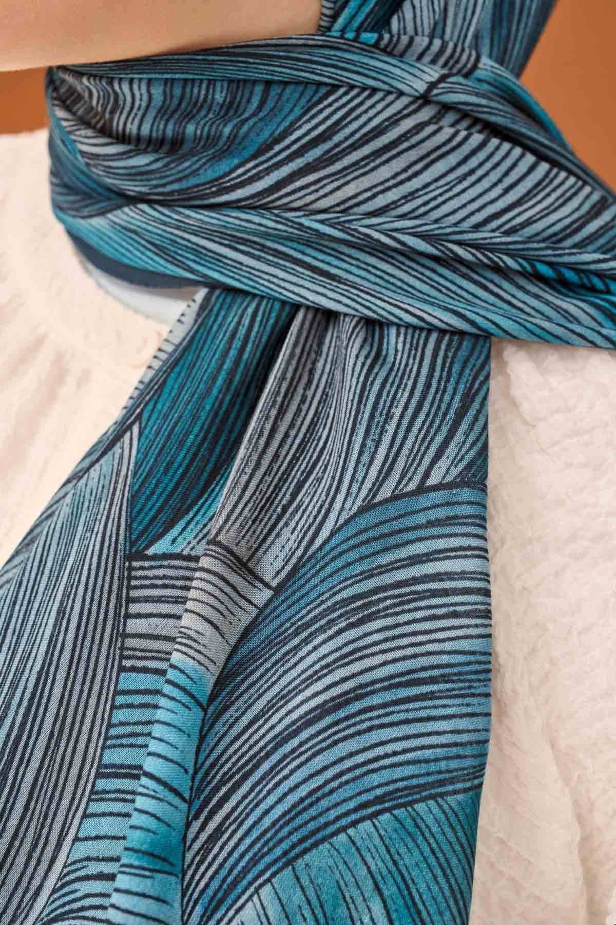 Riva Şal Tencel Flow Mavi