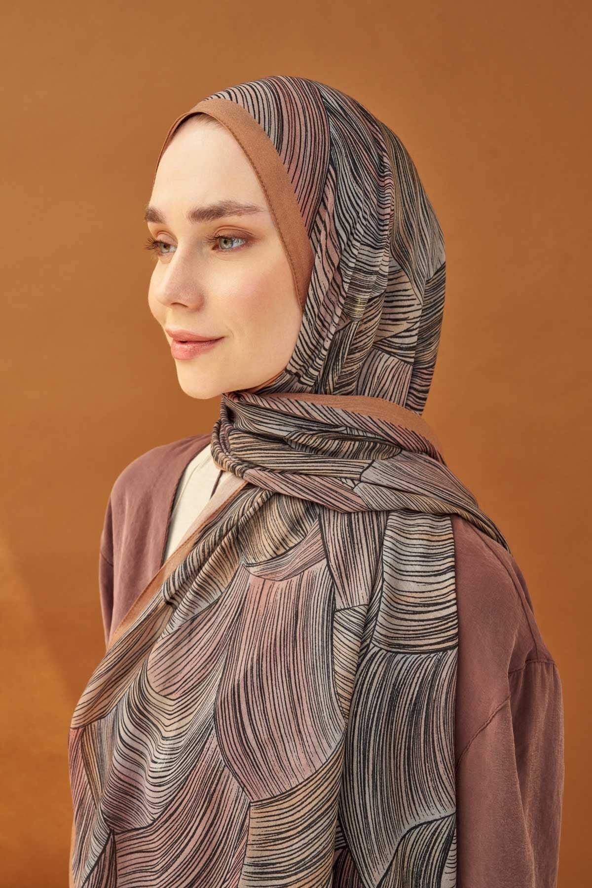 Riva Şal Tencel Flow Somon