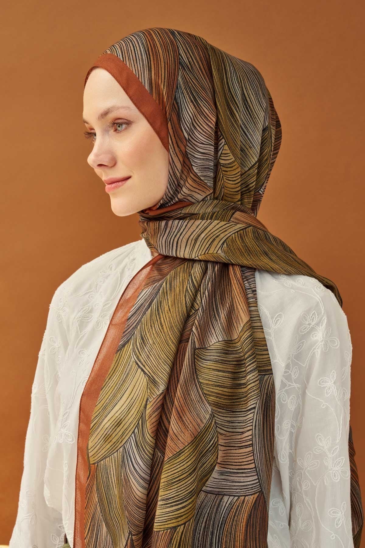 Riva Şal Tencel Flow Taba
