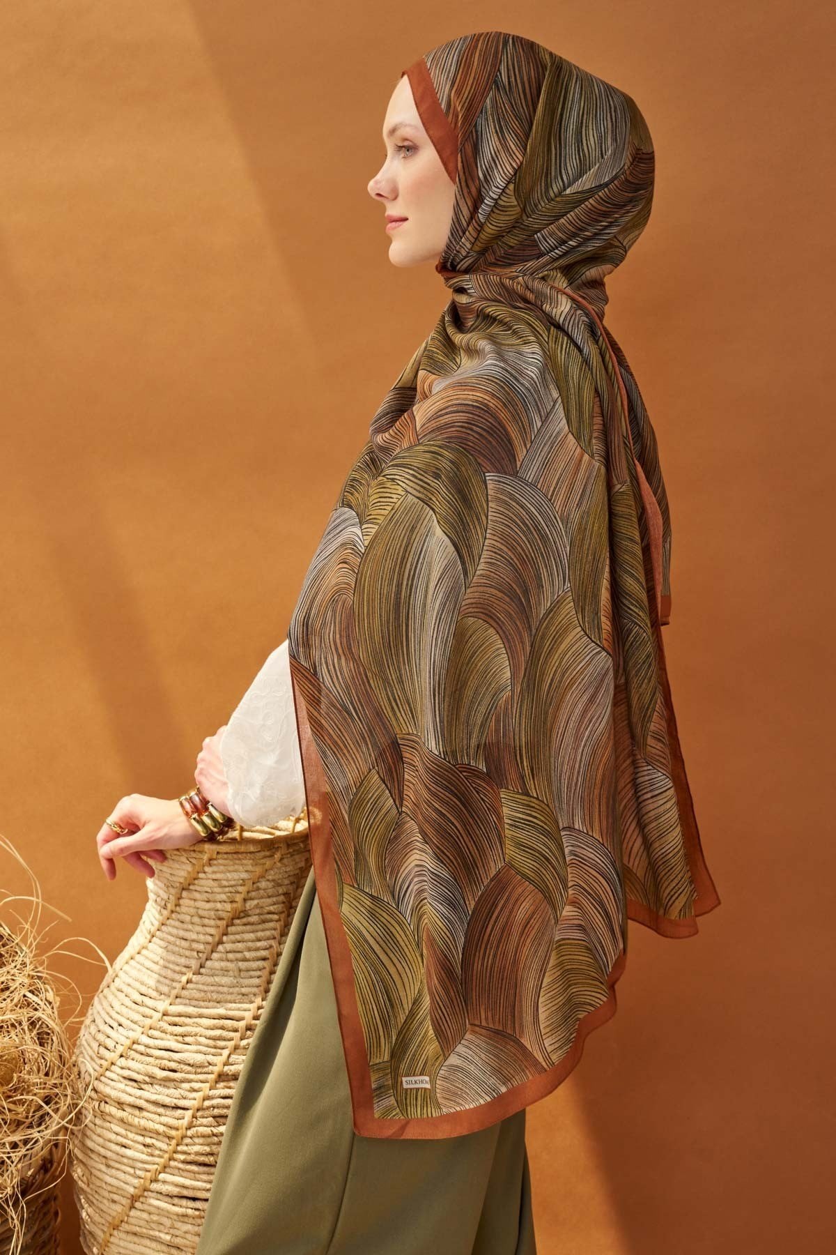 Riva Şal Tencel Flow Taba