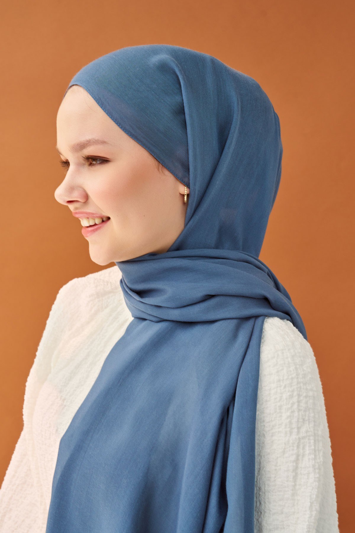 Riva Şal Tencel İndigo