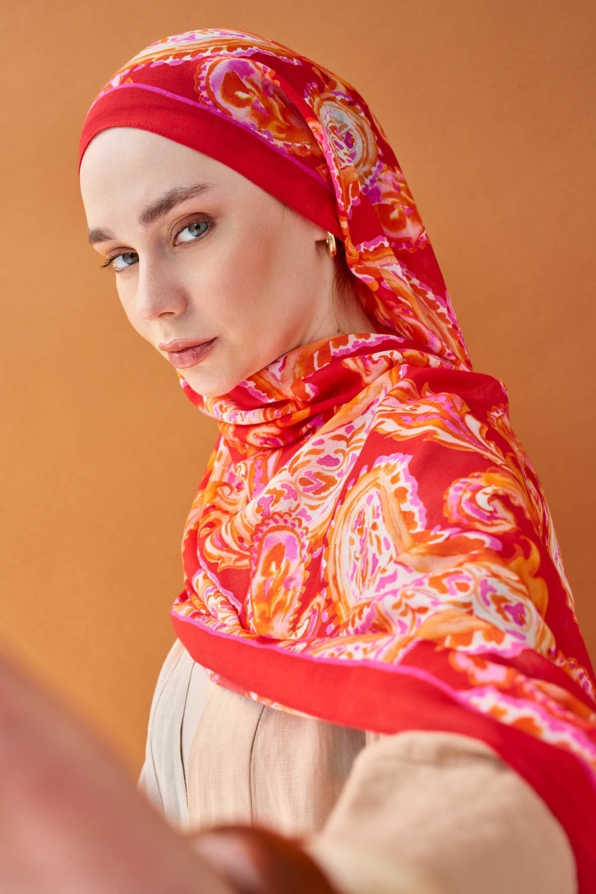 Riva Şal Tencel Paisley Narçiçeği