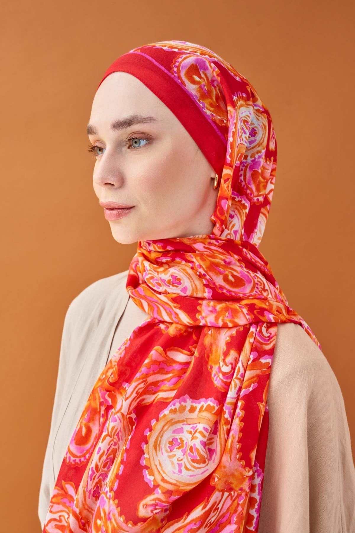 Riva Şal Tencel Paisley Narçiçeği