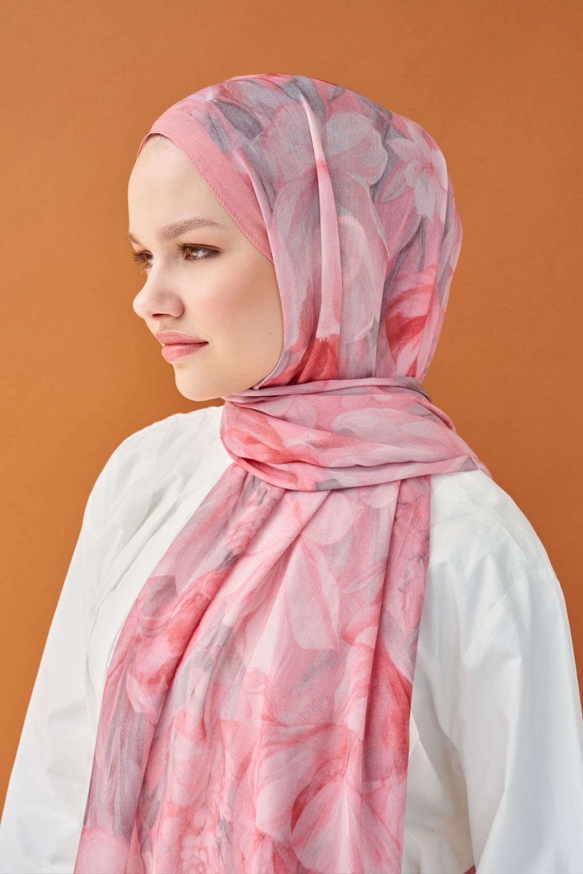 Riva Şal Tencel Wild Flower Pembe