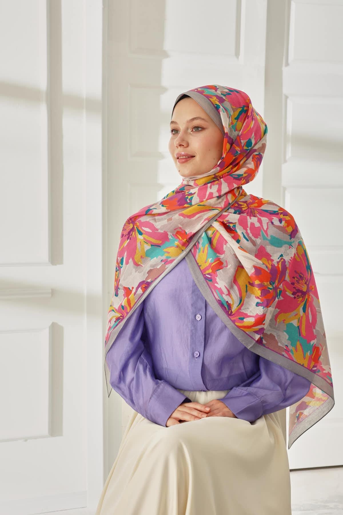 Silk Home Desenli Soft Şal 70023-01
