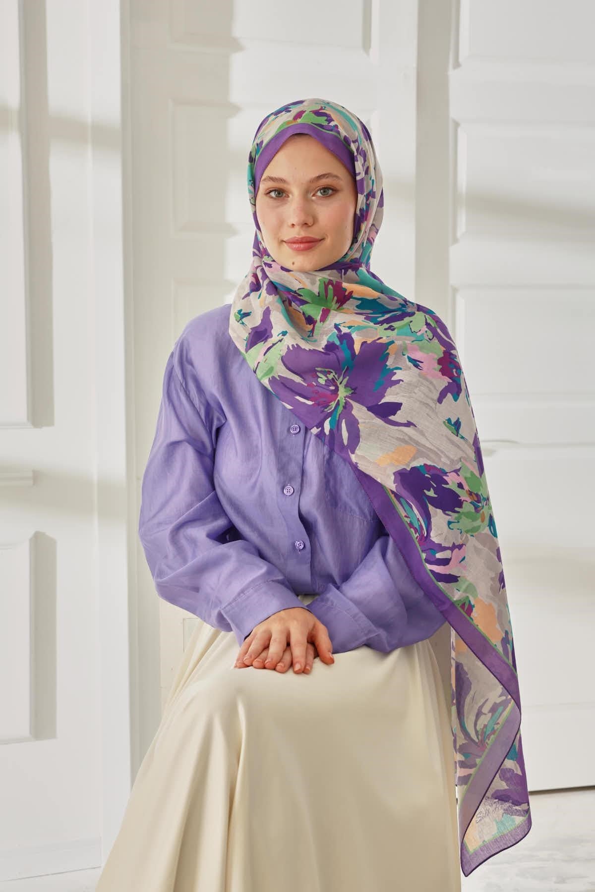 Silk Home Desenli Soft Şal 70023-02