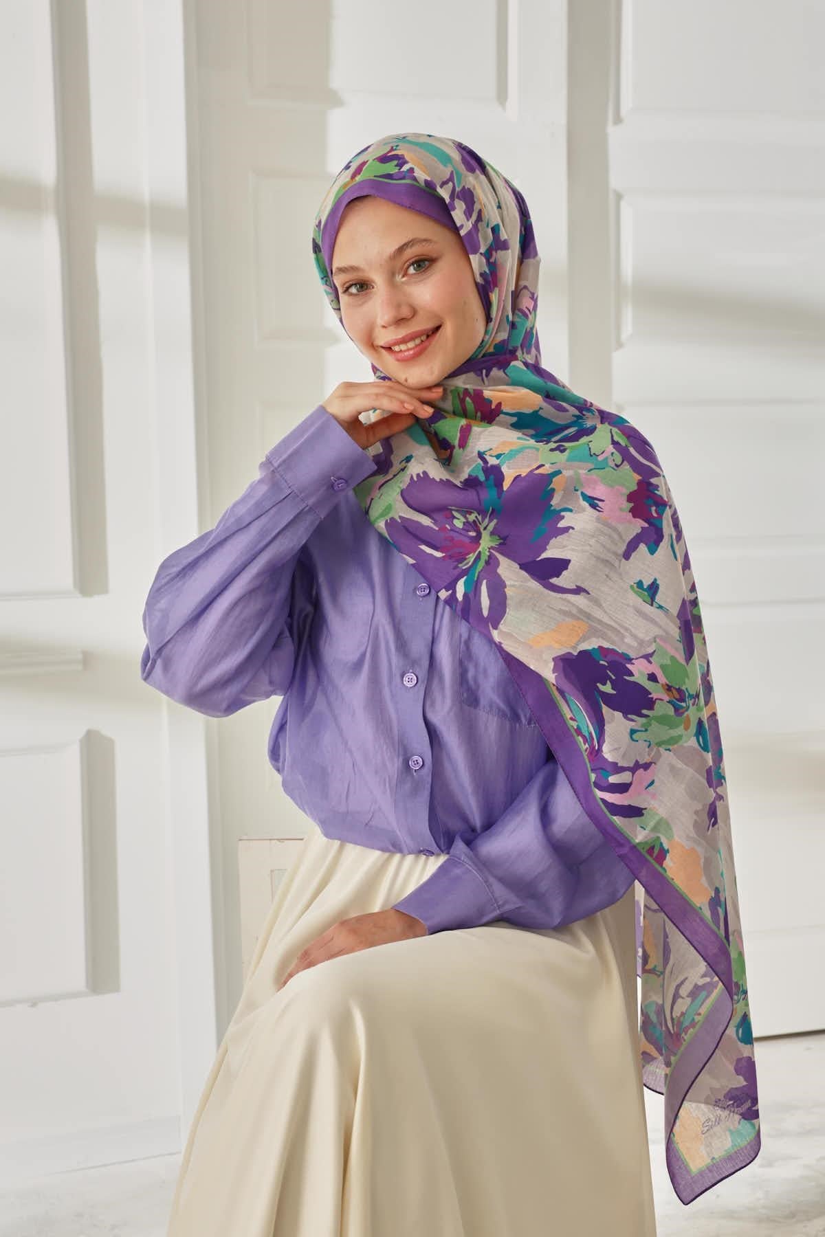 Silk Home Desenli Soft Şal 70023-02