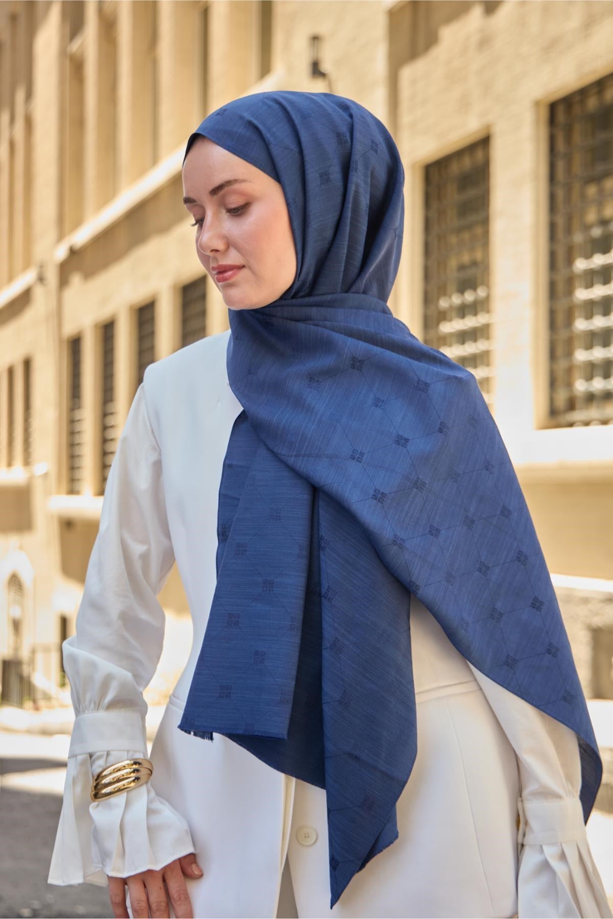 Silk Home Monogram Pamuk İpek Şal 461001-08