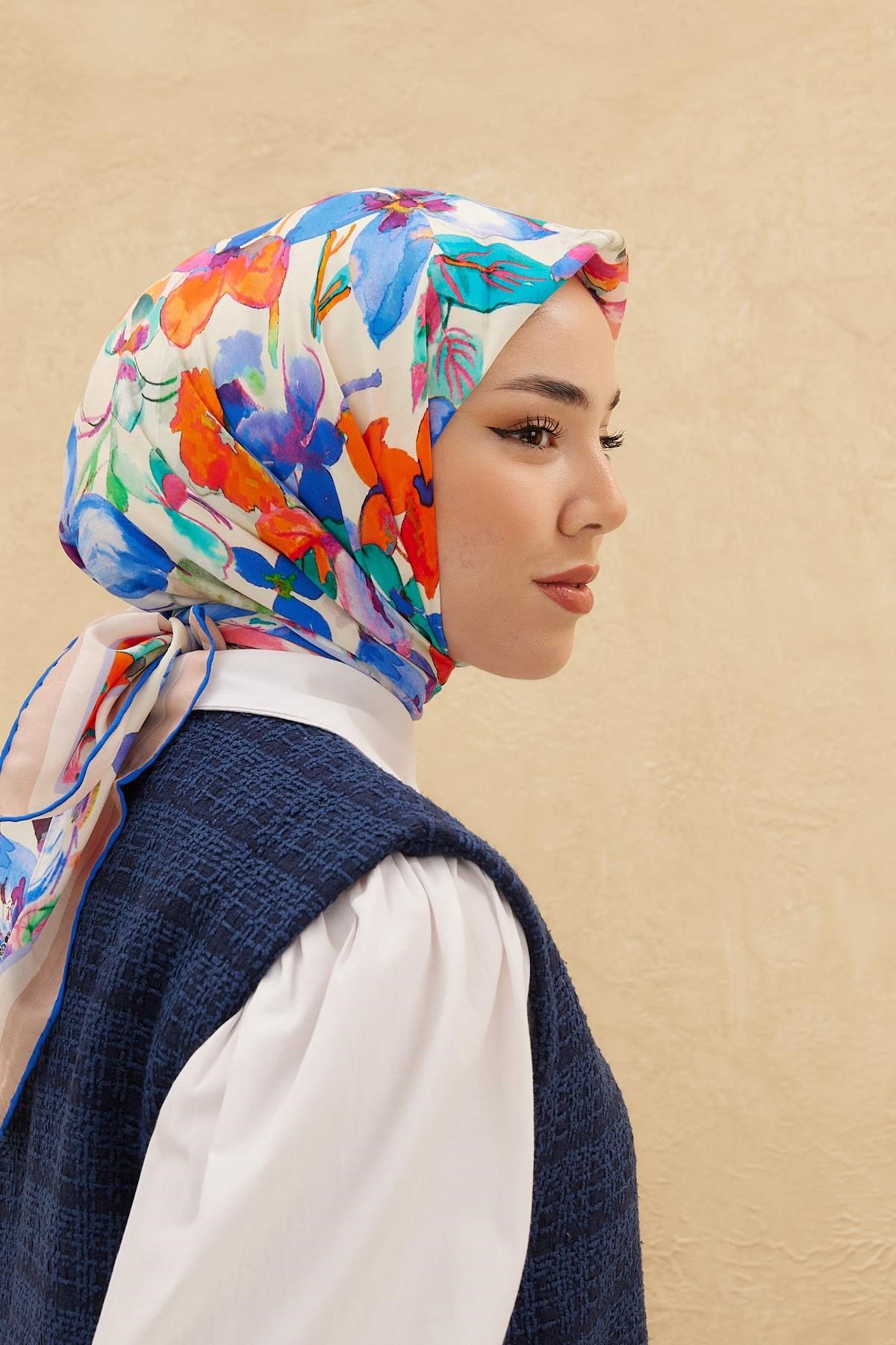 Silk Home Organik Pamuk İpek Eşarp 79007-08
