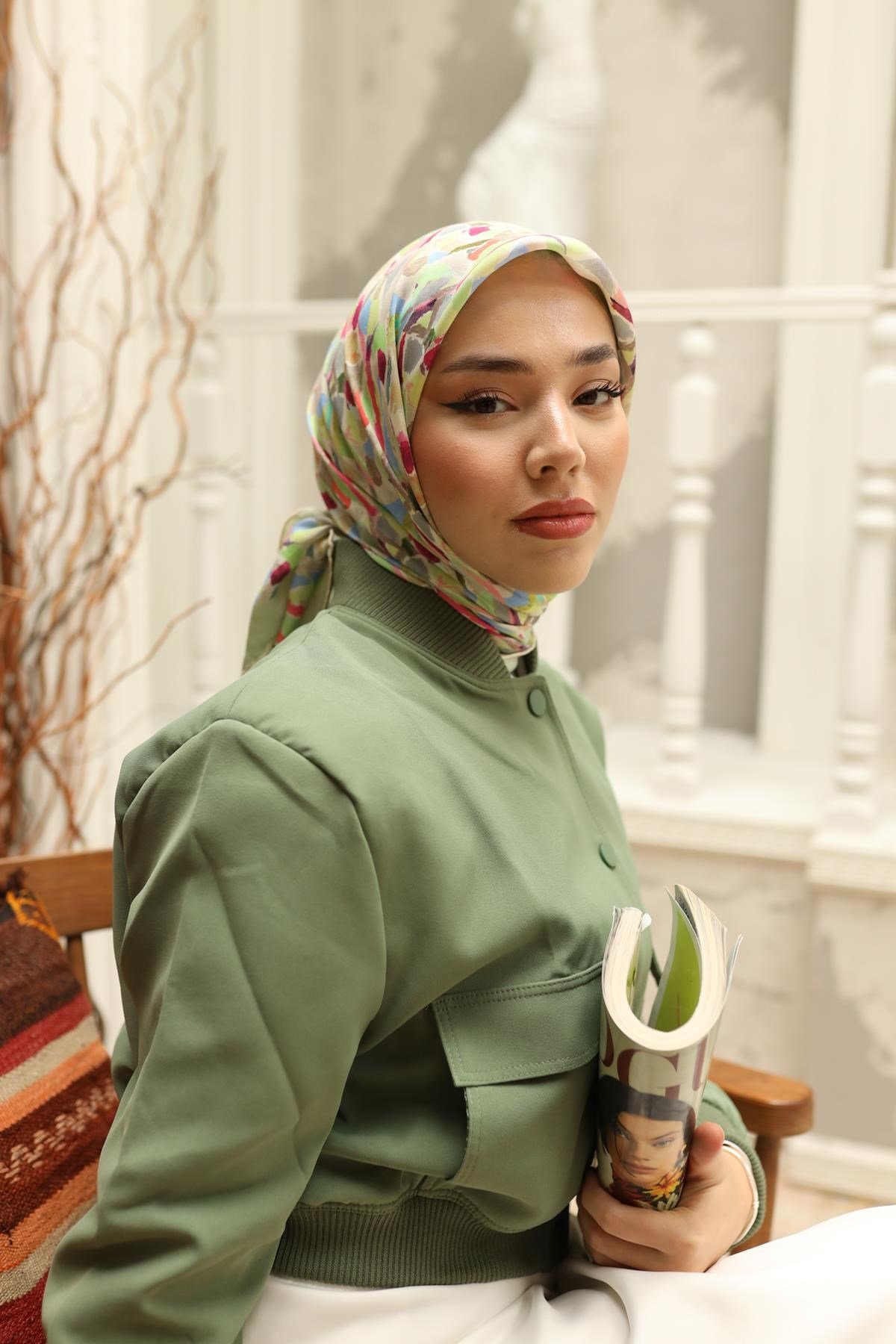Silk Home Organik Pamuk İpek Eşarp 79012-16