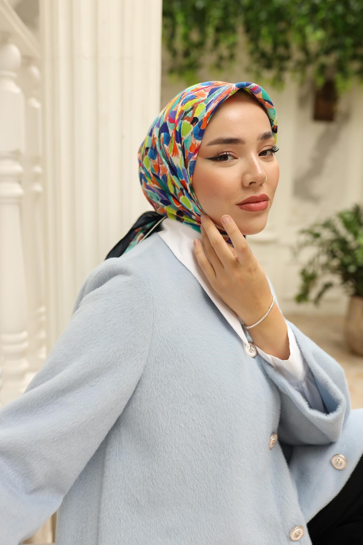Silk Home Organik Pamuk İpek Eşarp 79012-08