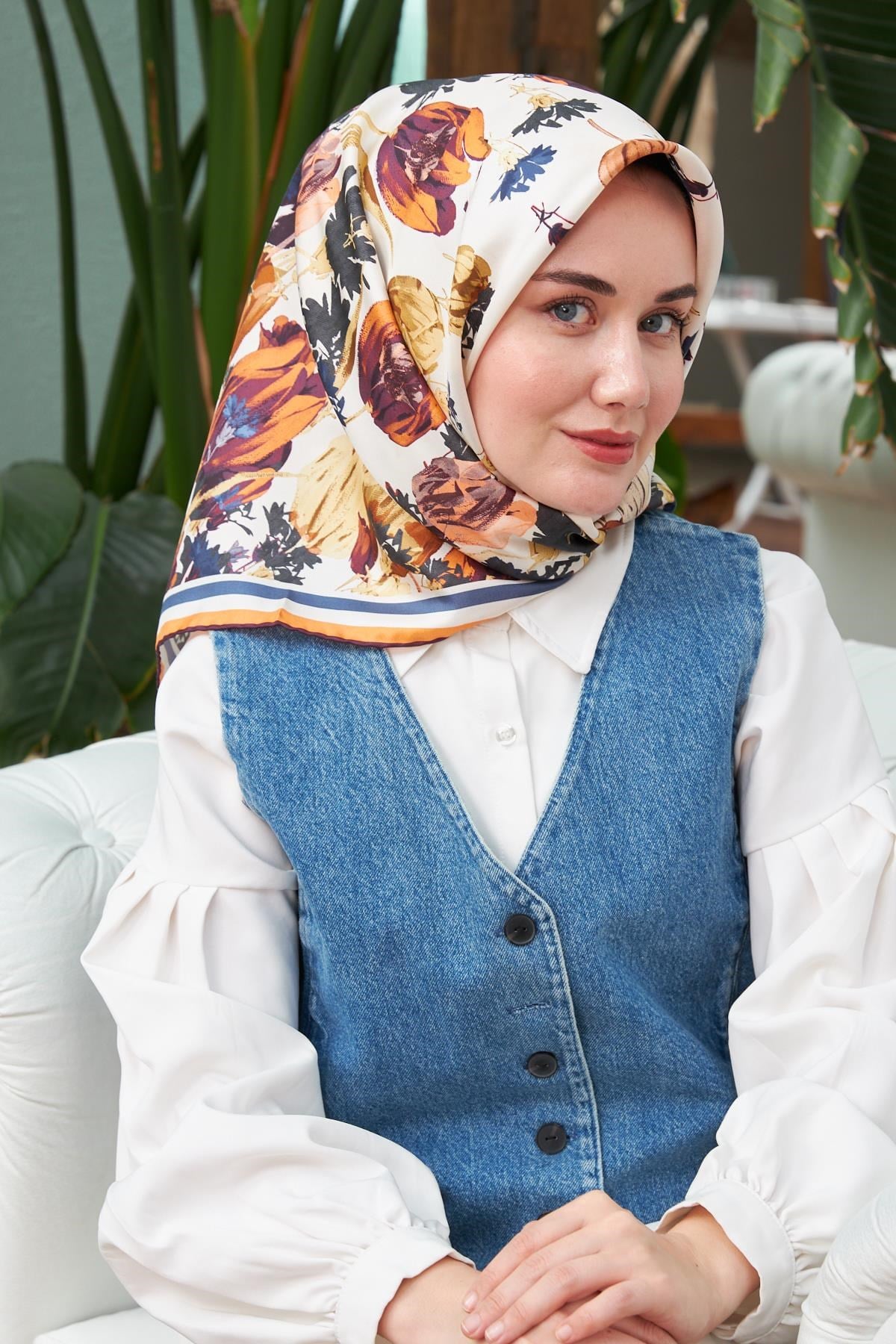 Silk Home Sura (Saten) İpek Eşarp 11395-S09