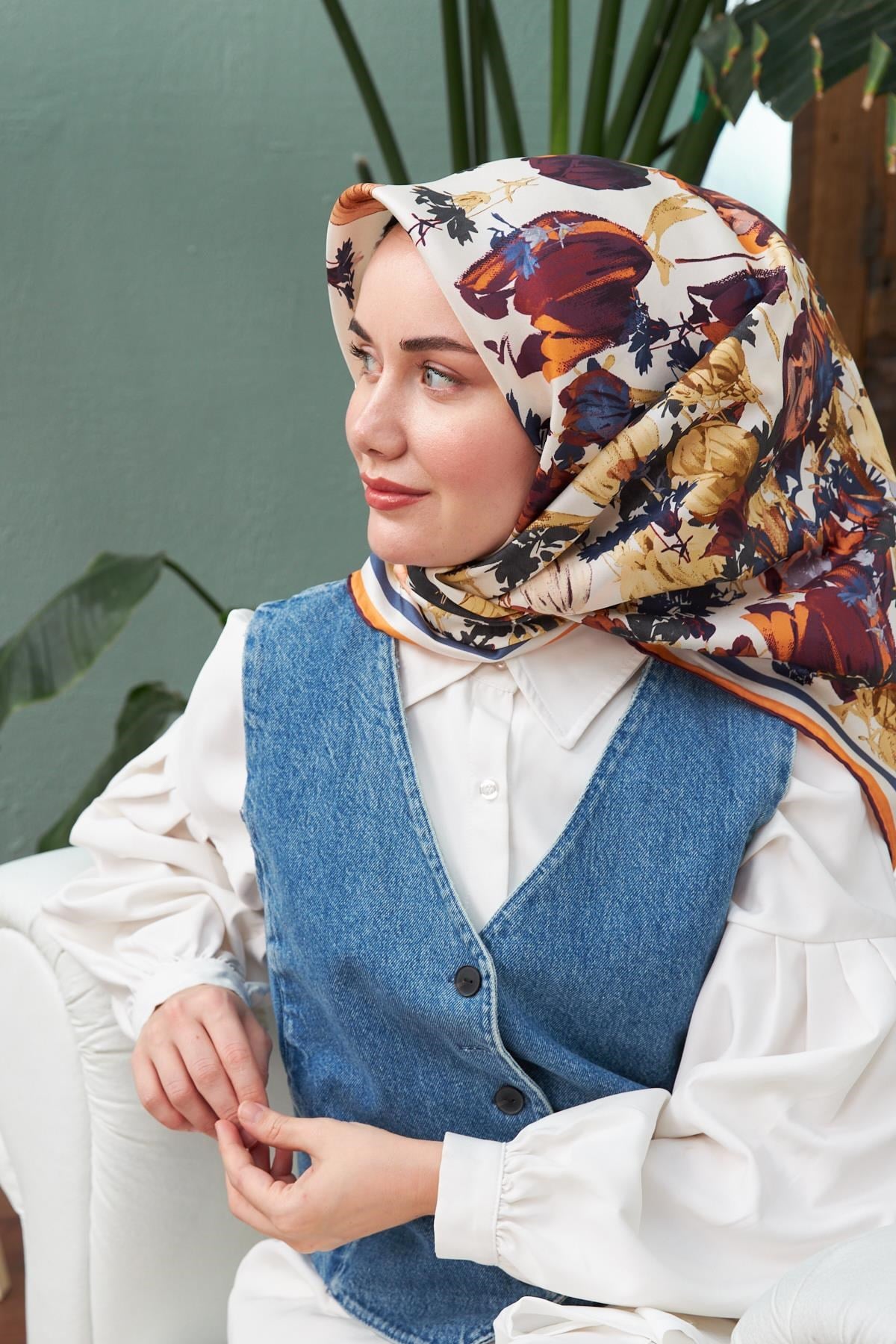 Silk Home Sura (Saten) İpek Eşarp 11395-S09