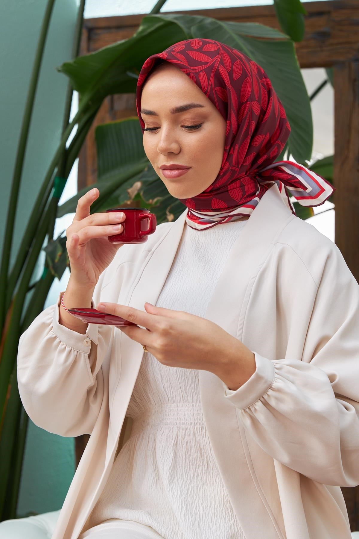 Silk Home Sura (Saten) İpek Eşarp 11397-S28