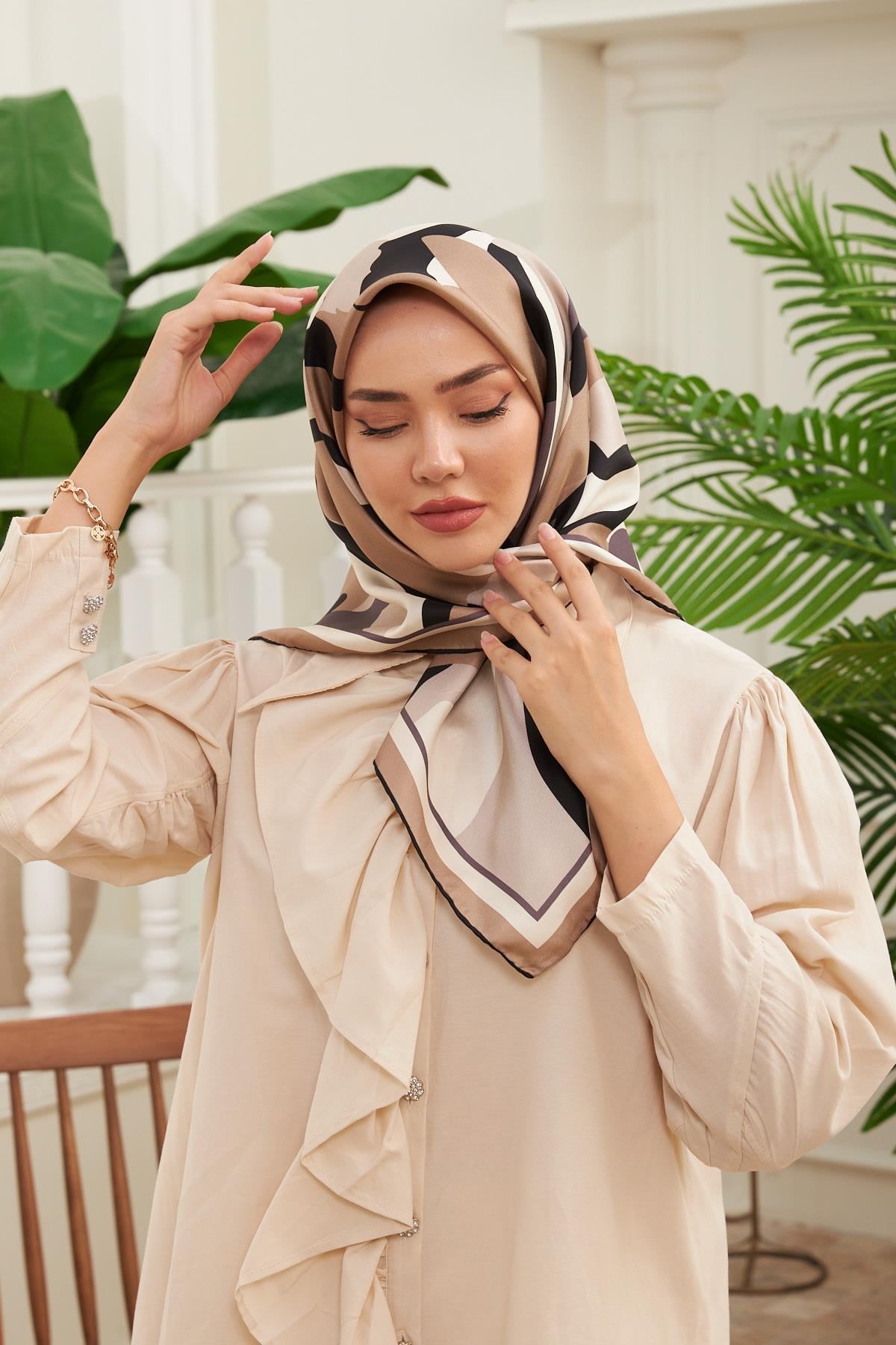Silk Home Sura (Saten) İpek Eşarp 11398-S35