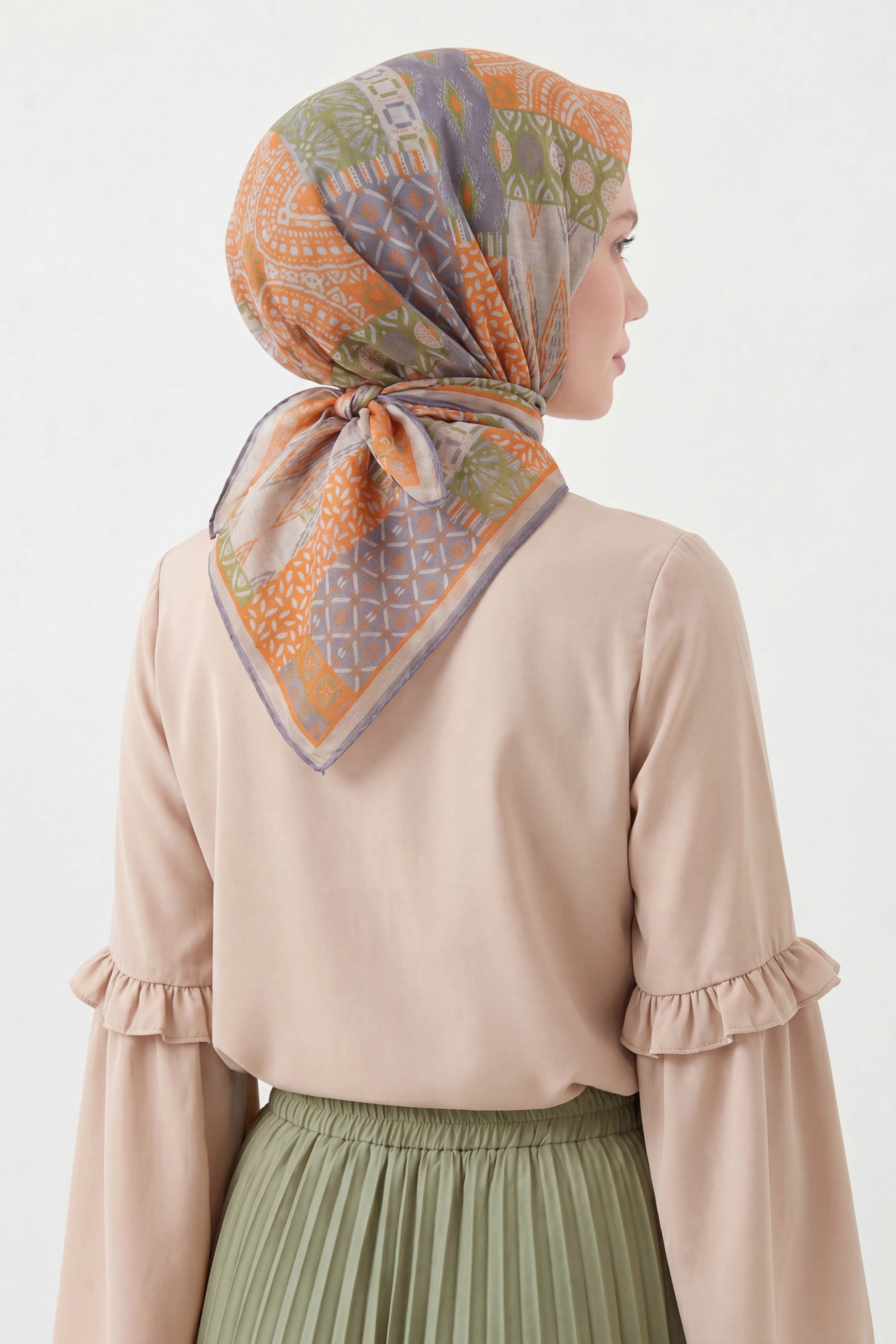 Soft Eşarp Authentic Açık Turuncu