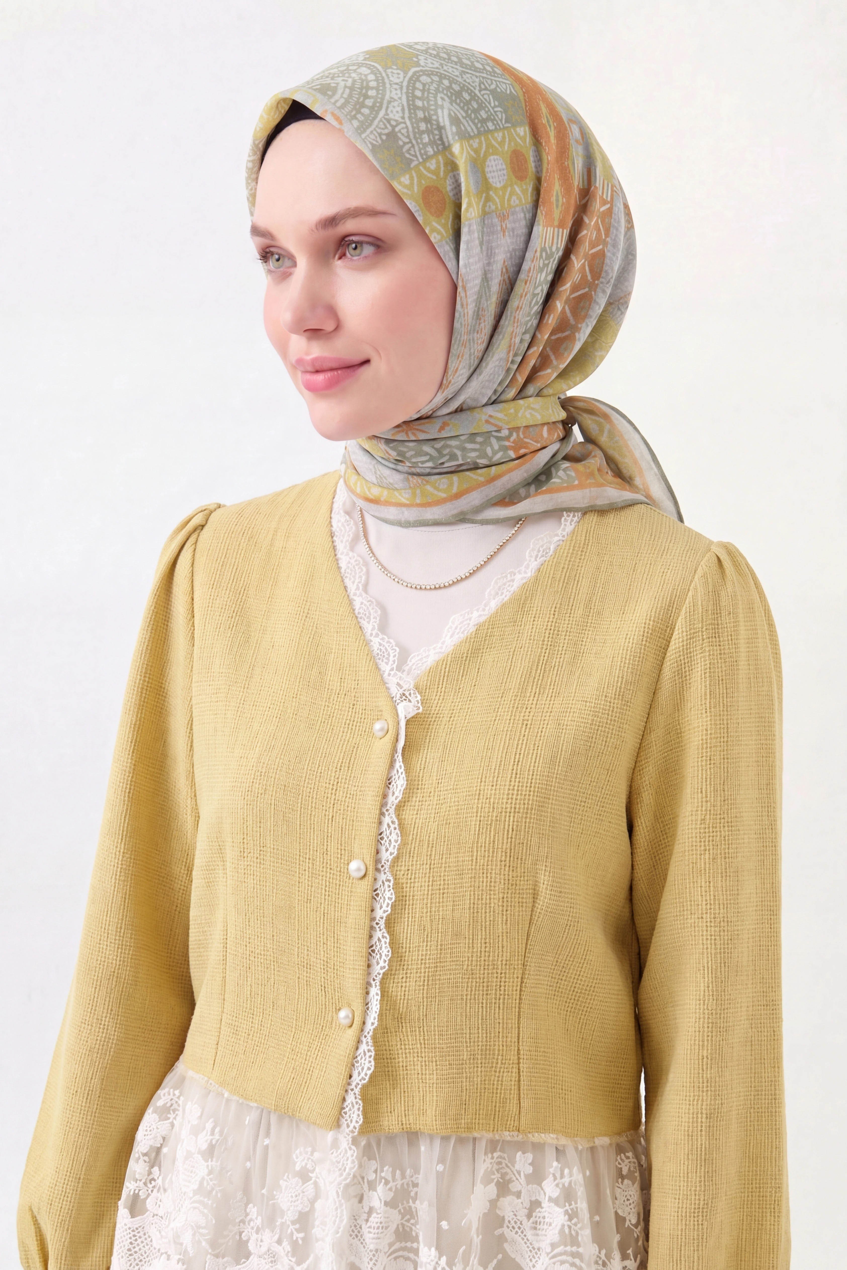 Soft Eşarp Authentic Açık Yeşil